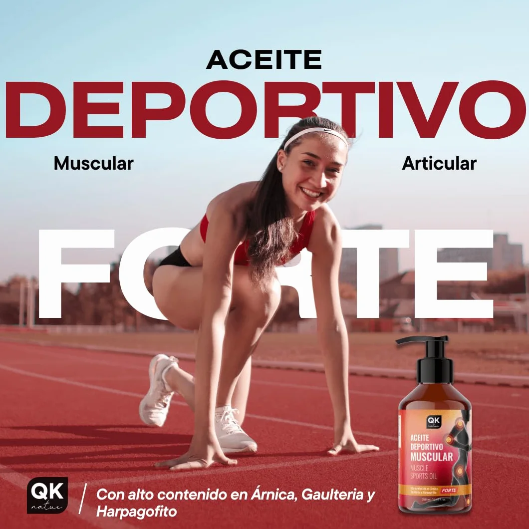 Aceite Deportivo Muscular 250 ml con Árnica, Gaulteria y Harpagofito