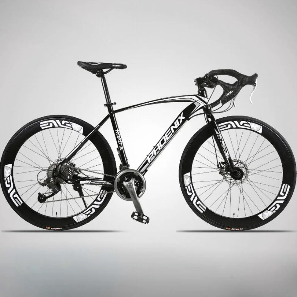 Bicicleta de Carretera 700C 21/27 Velocidades 26 Pulgadas Velocidad Variable Manillar Curvado Bicicleta Masculina Y Femenina Estudiante Coche Carreras de Carretera, B, Talla Única/C/Talla Única