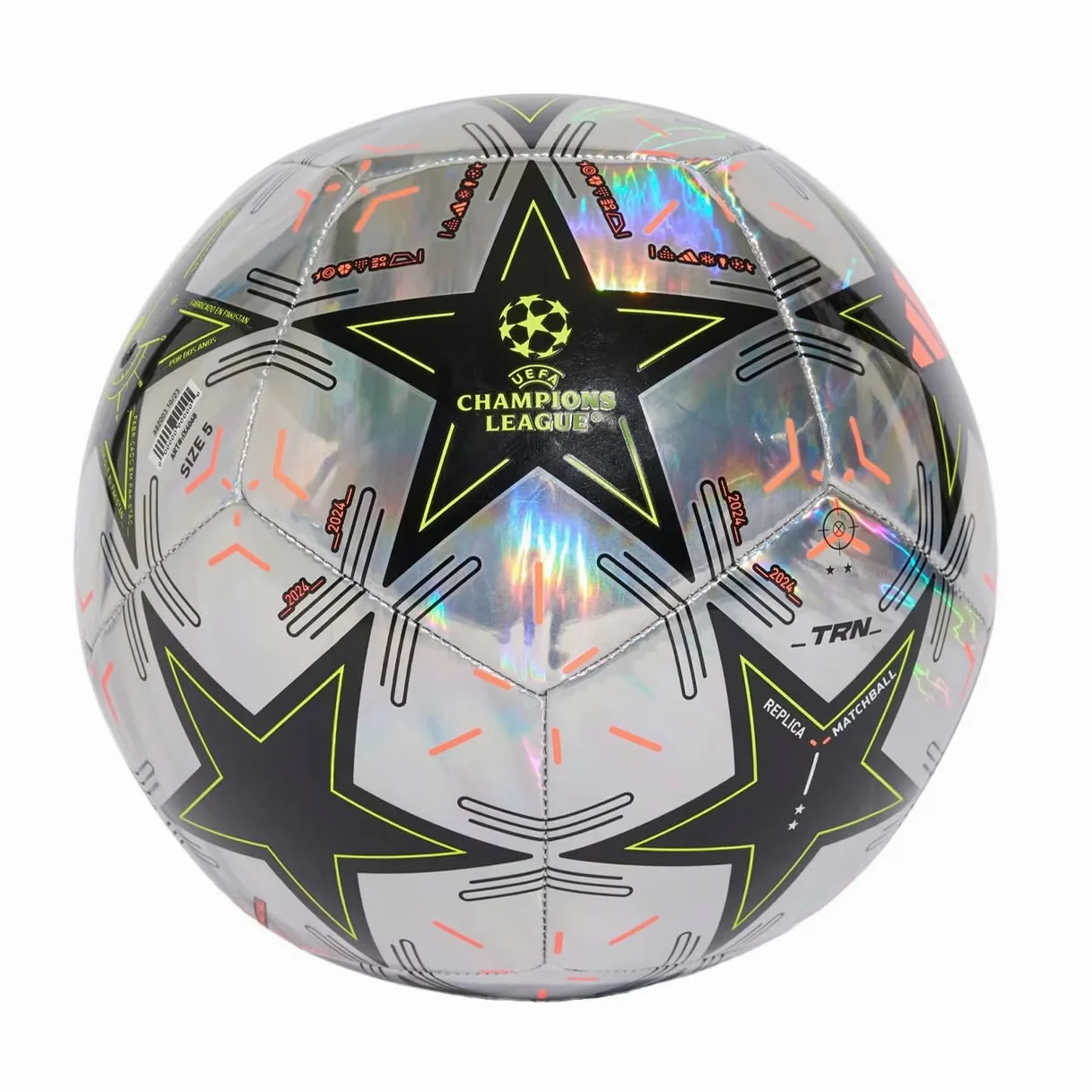 adidas Balón de Entrenamiento de la UEFA Champions League, diseño Oficial de Partido, Suave y Duradero, vejiga de butilo, tamaño 3-5