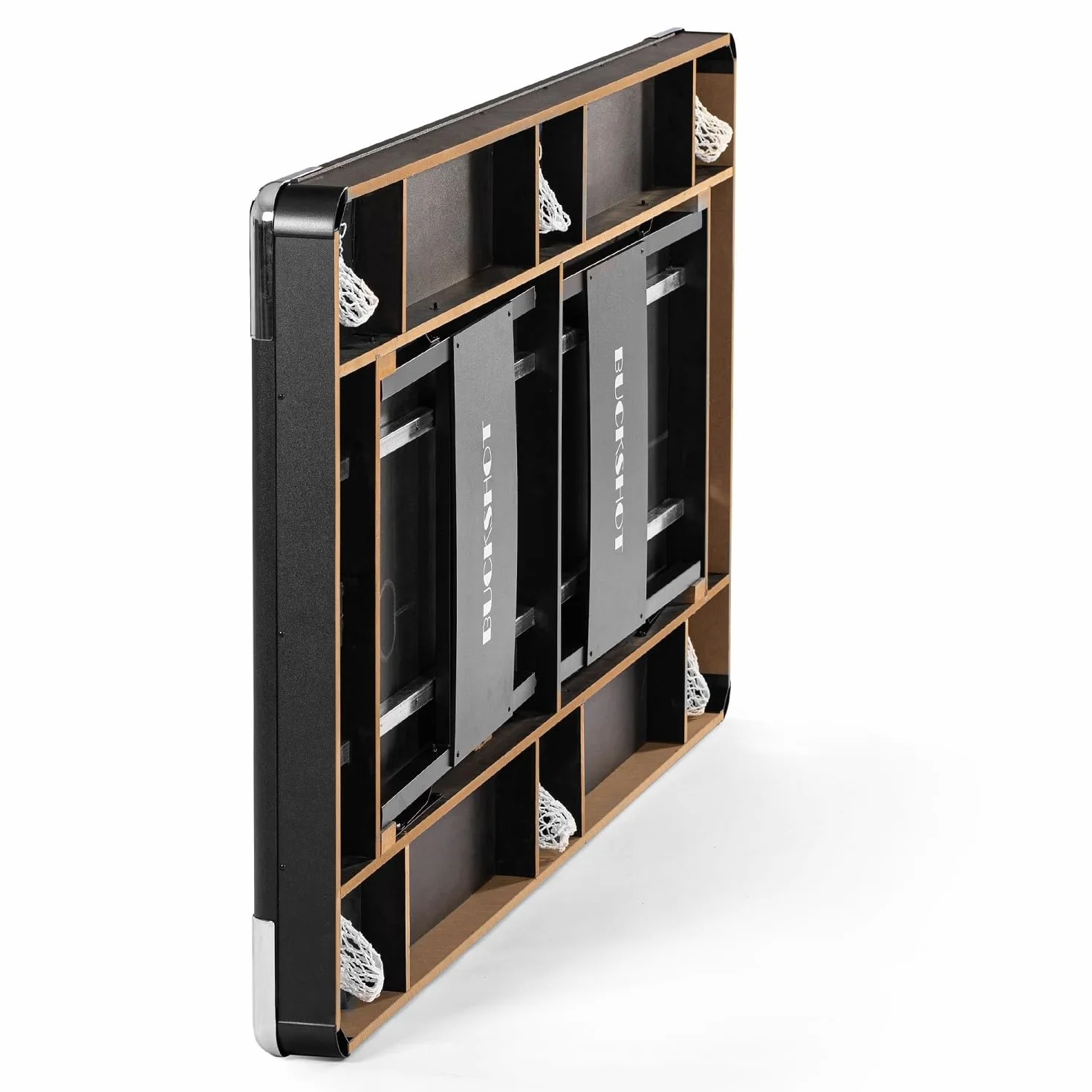 Mesa de billar plegable Buckshot Atlanta 193x109x81 cm 6 pies verde y negro