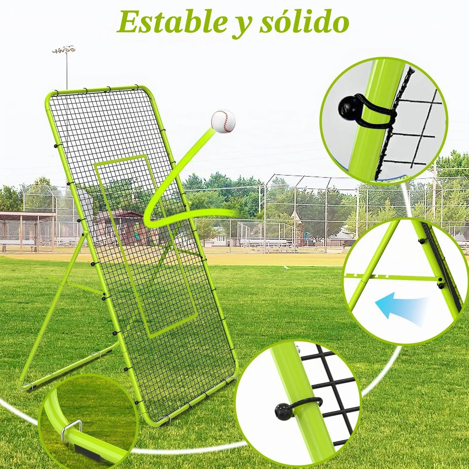 LIANTRAL Red de Voleibol Ajustable de 5 Ángulos, Fútbol Béisbol Rebounder Net, Equipo de Entrenamiento con Zona de Golpe