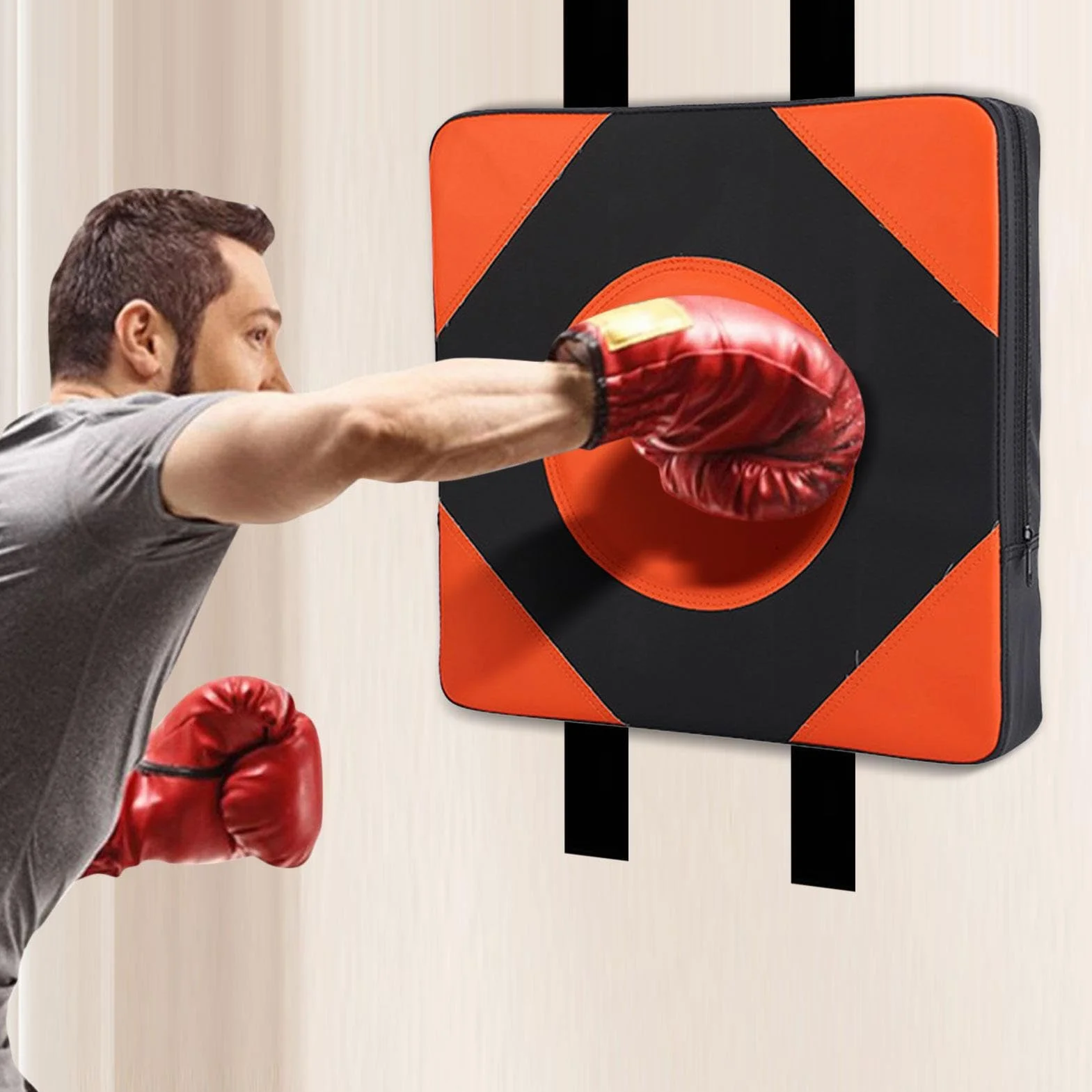 Saco de boxeo de pared - Wall Fighting Pad montado en la pared Cojín de entrenamiento fitness