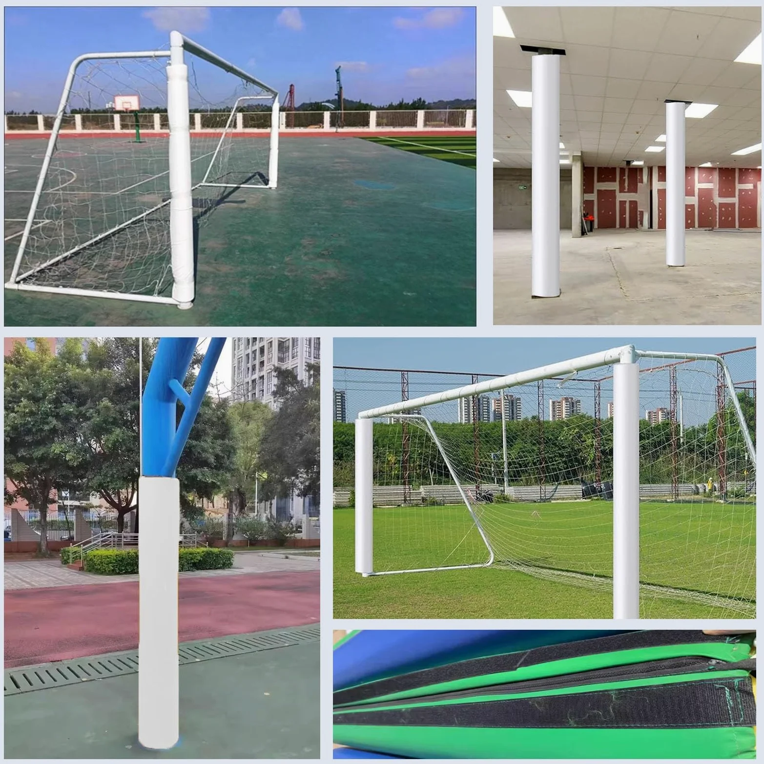 Envoltura acolchada para bastón de baloncesto y bastones redondos de 3 a 10 pulgadas, cubierta suave y duradera para vigas y columnas de soporte de metal