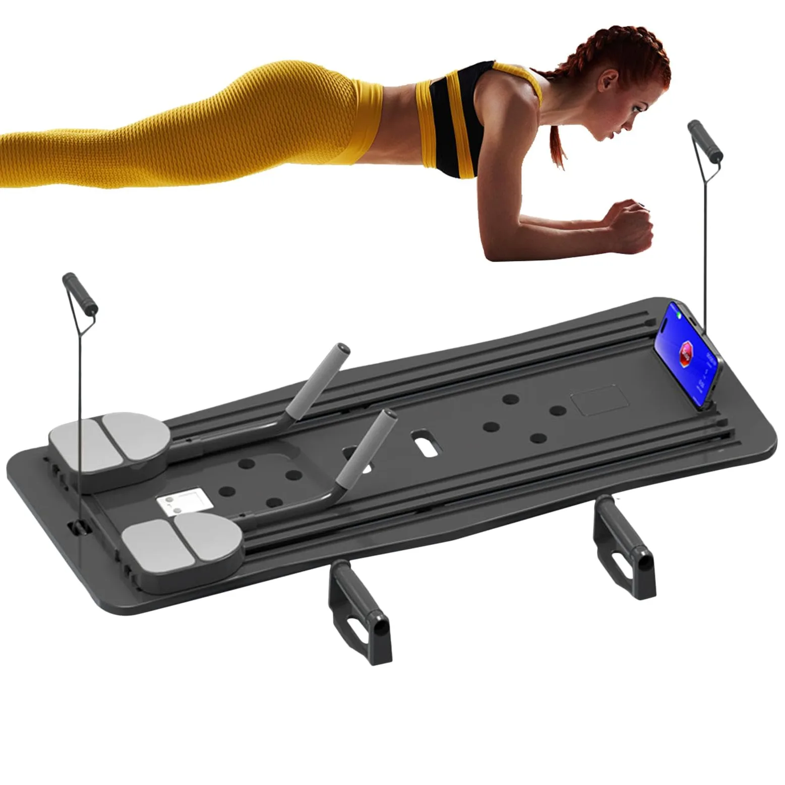 Tabla de ejercicios: equipo de entrenamiento, tabla de ejercicio de pecho y abdominal, rodillo abdominal de alta resistencia, equipo de pilates, equipo de entrenamiento que ahorra espacio para mujeres