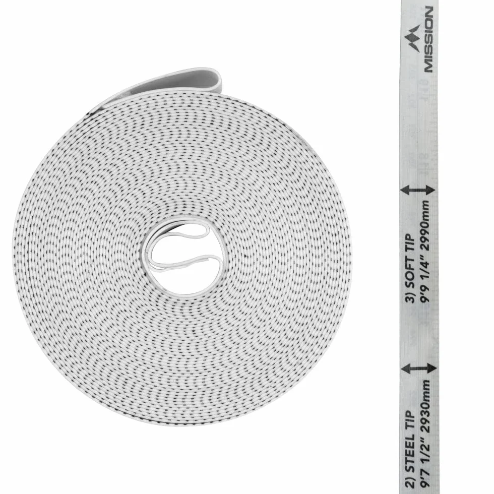 Mission Darts BX078 | Tira de cinta métrica para diana y guía Oche para una fácil configuración