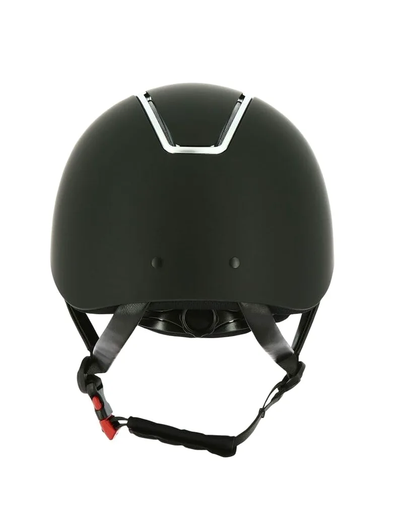 Ekkia EQUITHÈME Glint Mat - Casco de equitación, color negro y plateado