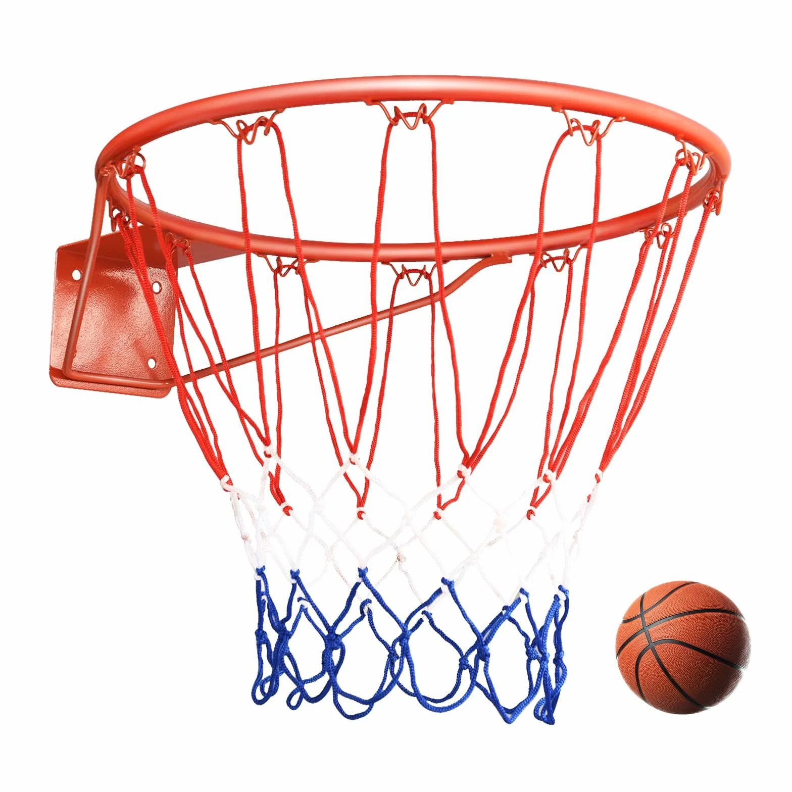 LIFEZEAL Aro de Baloncesto 45 cm, Canasta con Red de Nylon, Equipo Deportivo