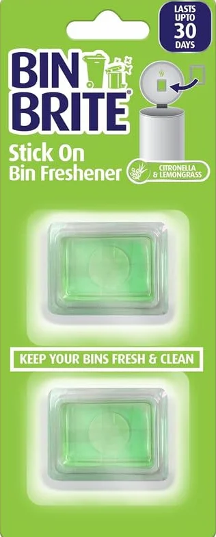 Ambientador adhesivo autoadhesivo aroma citronela limoncillo Pack de 2 para cubo de basura baño cocina