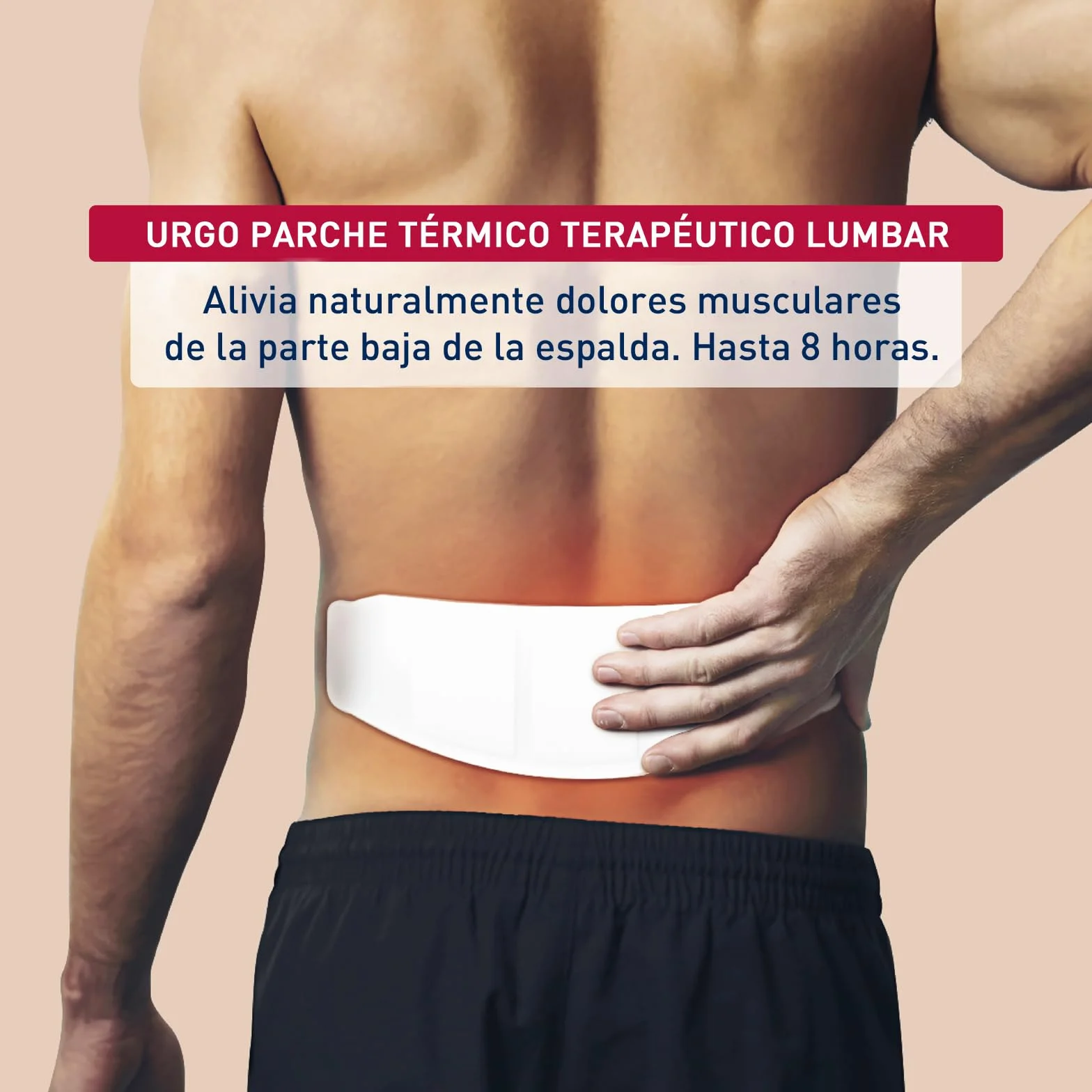 Urgo Parche térmico terapéutico lumbar 4 unidades 9 cm x 28,8 cm