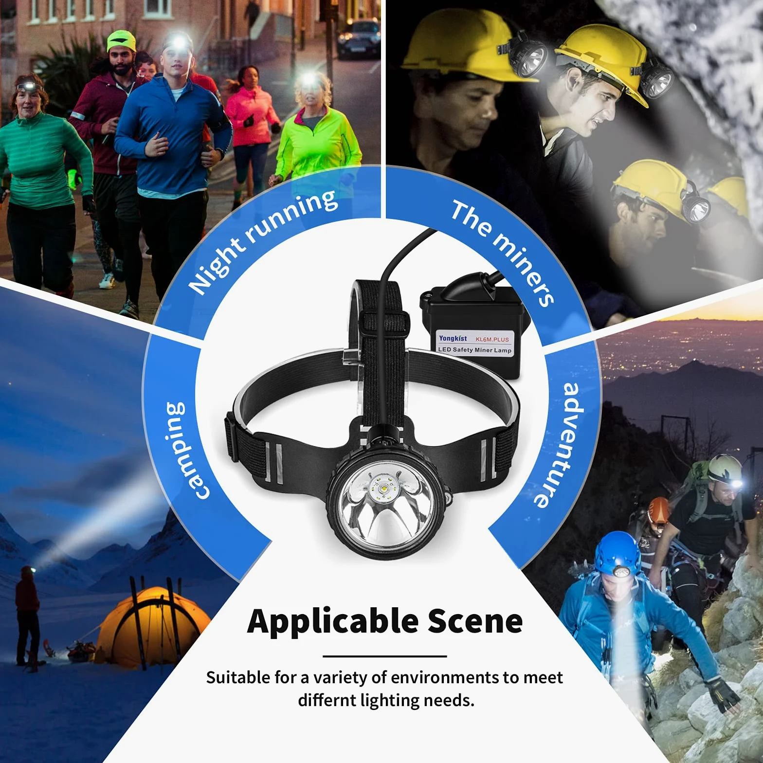 Safety Mining Light - Linterna frontal profesional recargable para minería, 1+6 LED superbrillante, a prueba de explosiones, impermeable, para mineros de carbón, caza de mapaches, camping, senderismo