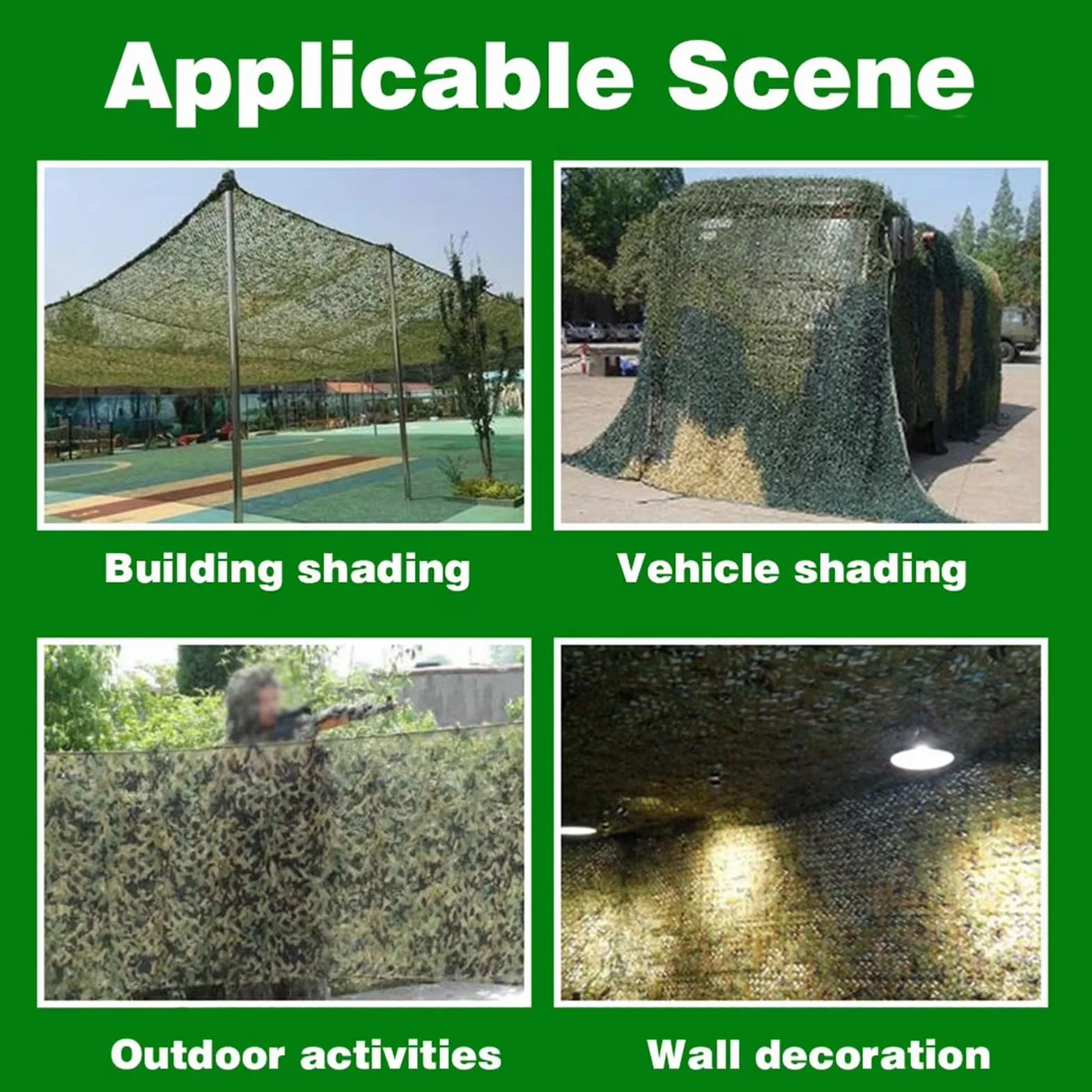 NEWFUN 4X6M Red de Camuflaje Sombra Exterior, Red de Camuflaje para Caza, Camping, Bosque, Jardín y Otras Escenas, Red de Camuflaje Militar