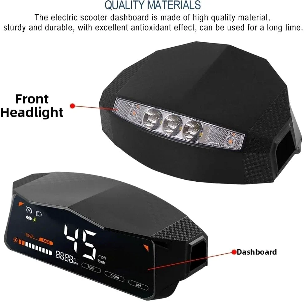 Para Kukirin G2 G3 G4 Scooter eléctrico LED pantalla de tablero con monitor de alta visibilidad y construcción a prueba de óxido para un rendimiento estable en uso al aire libre (G4)