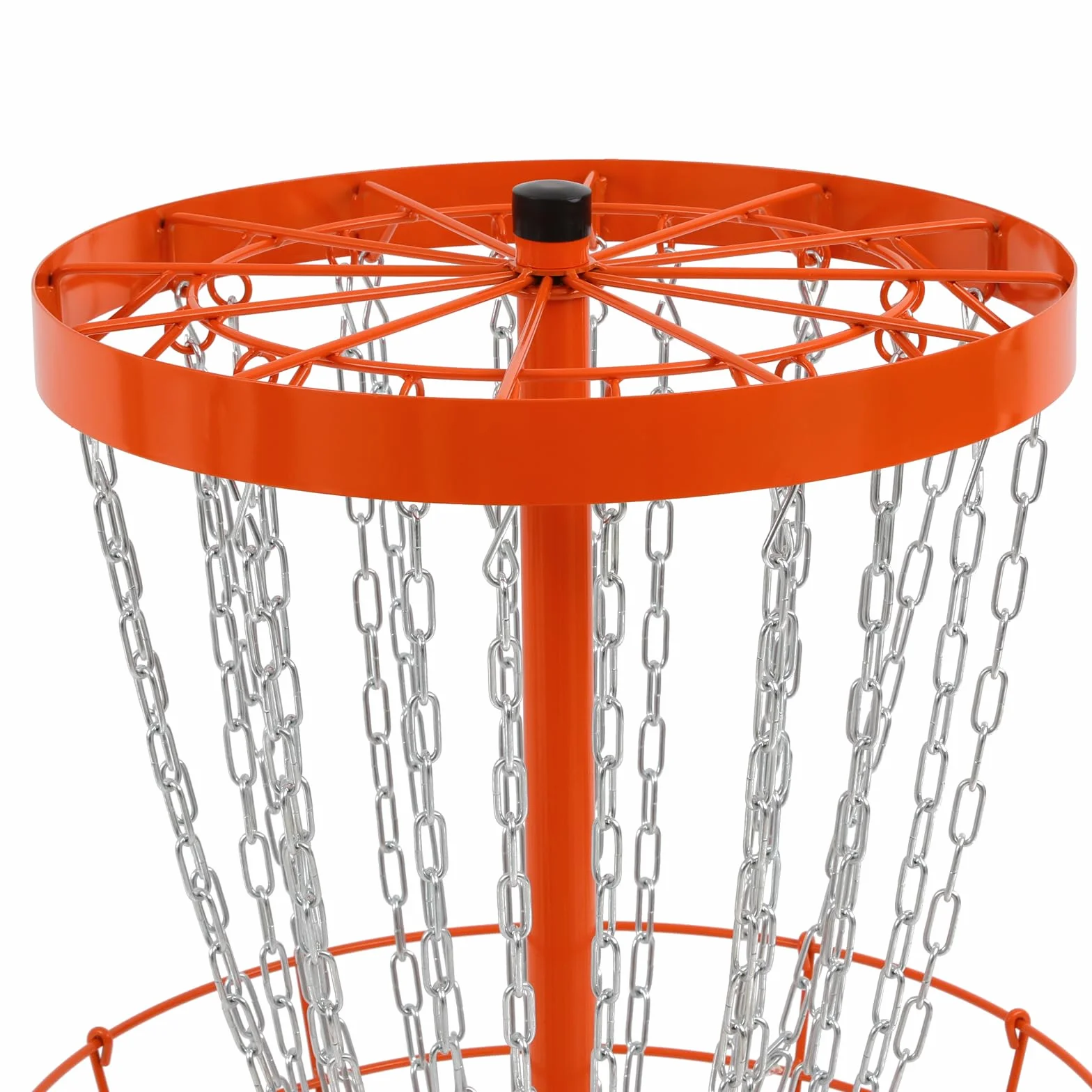 Cesta de disco de golf (24 canales, objetivo de golf de disco portátil, red de entrenamiento frisbee acero hierro, cesta práctica jardín parque camping fácil instalación exterior interior