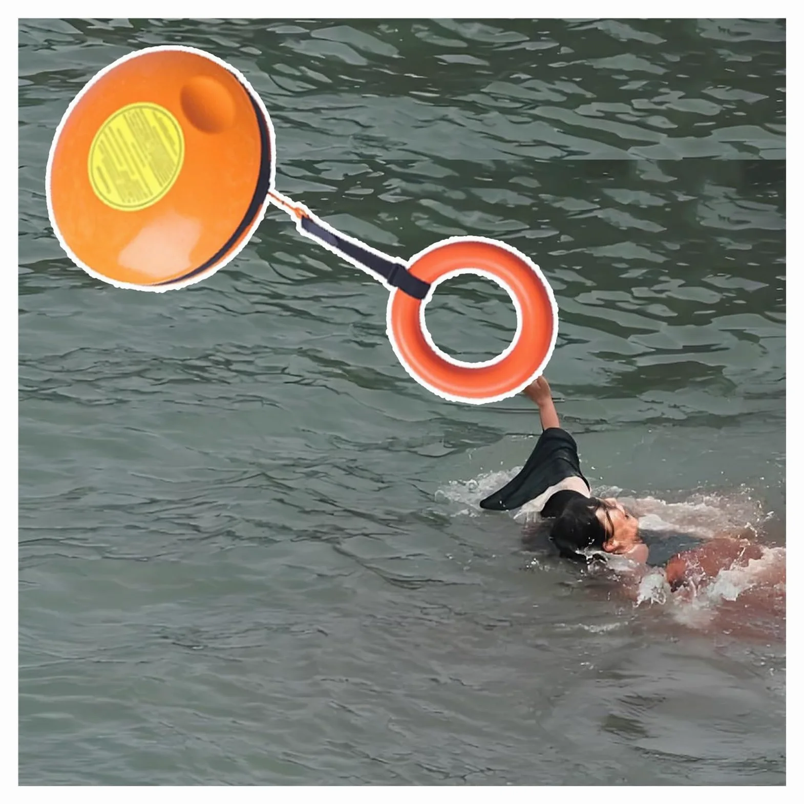 frisbee de rescate Frisbee De Rescate Para Ahogados, Frisbee Salvavidas Para Niños, Naranja De Alta Visibilidad, Dispositivos De Rescate Para Piscinas, Larga Distancia Con Cuerda De 40 M, Plástico ABS