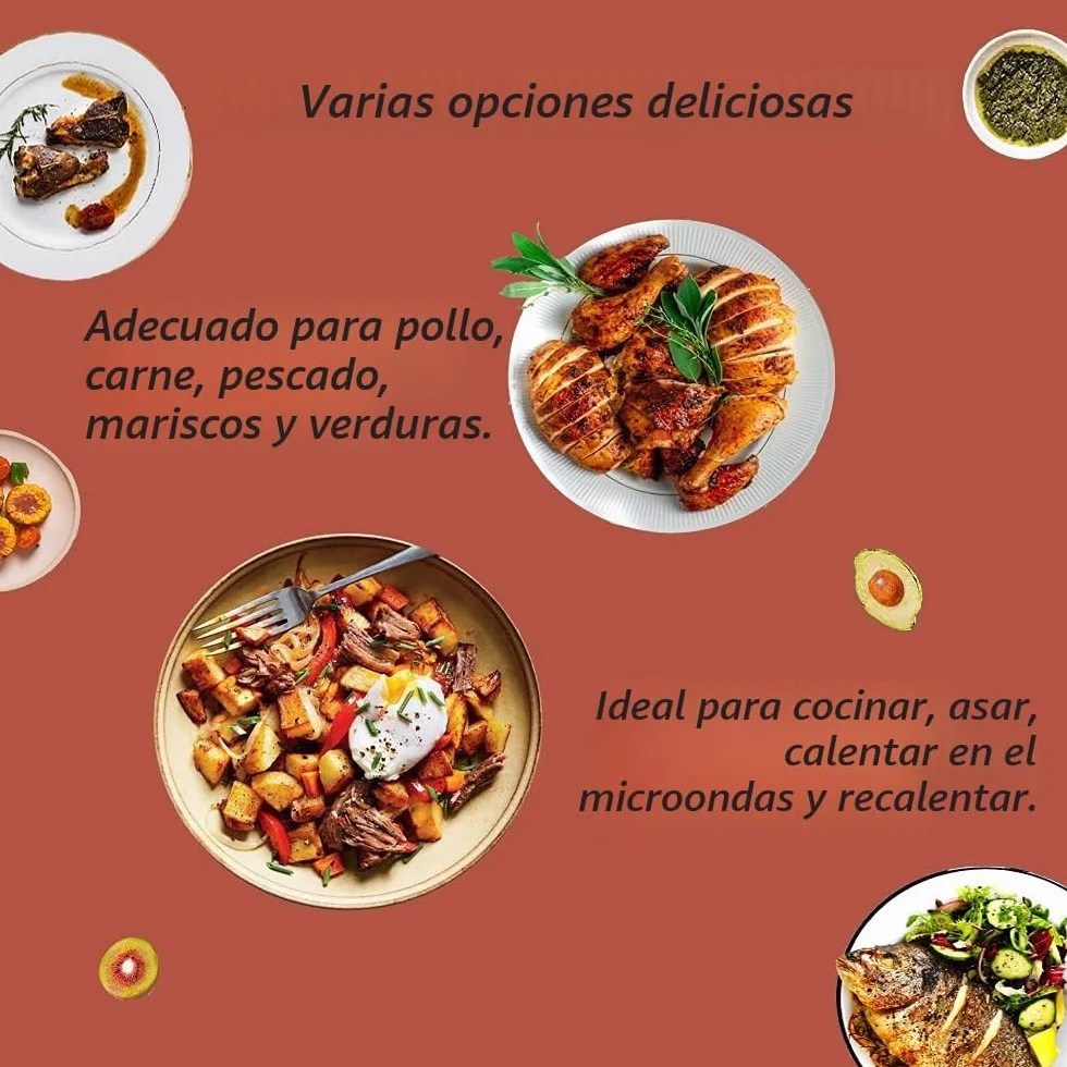 Bolsas de horno para asar pavo, carnes, pollo, pescado y verduras, 43x55 cm, 12 unidades