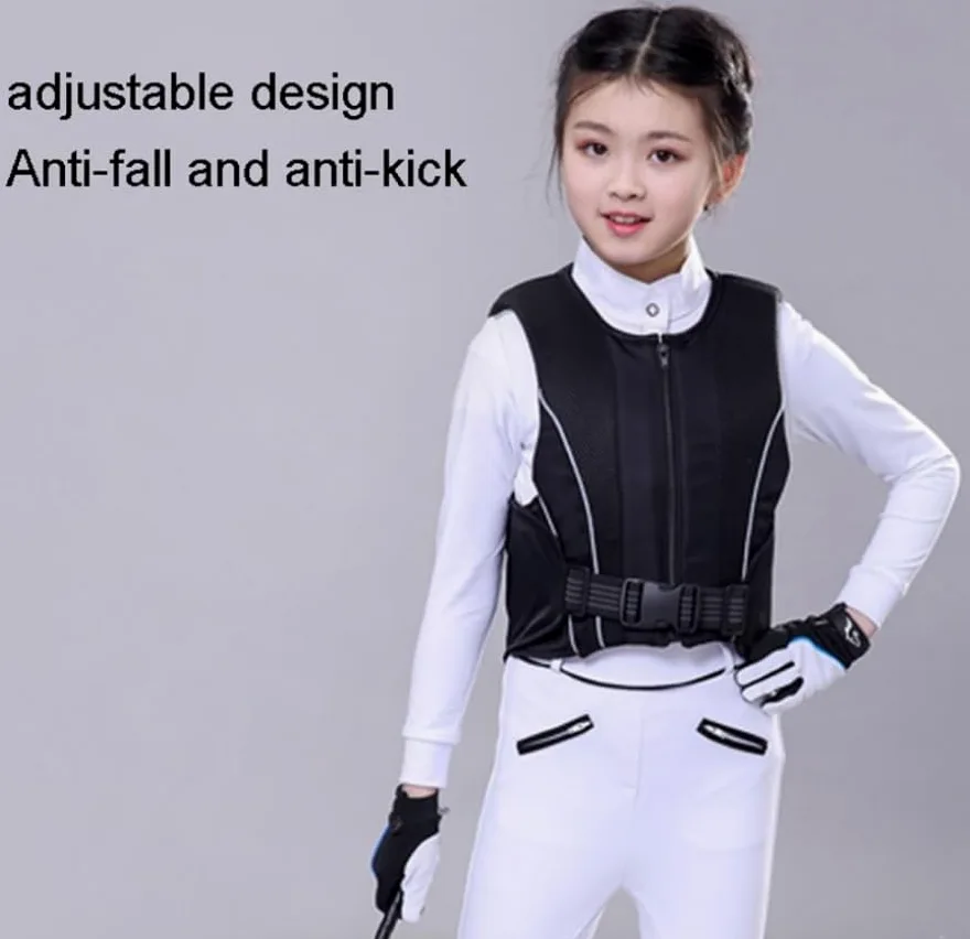 Luminexia Chaleco Ecuestre,Chaleco de equitación con Cremallera,Chaleco de equitación,Chaleco de protección Corporal,para Adultos Unisex,niños,niñas y niños