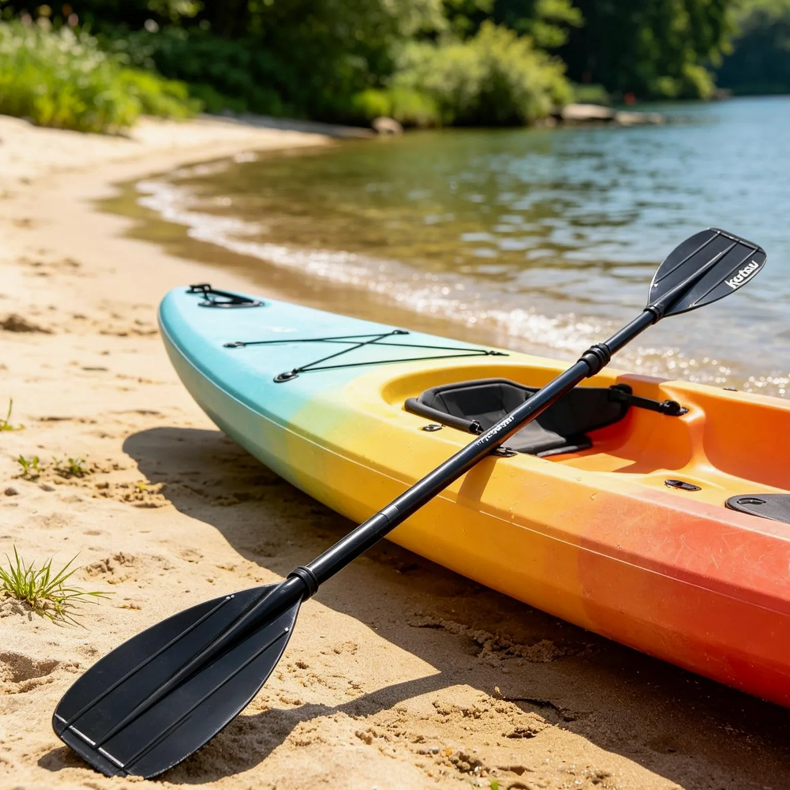Pala de Kayak de Fibra de Carbono Herramienta Ligera De Fibra De Carbono, 2 | Pala Kayak Pesca Para Remo Excursionismo Natación Pesca Lago Río Mar Rafting Camping Viaje Playa