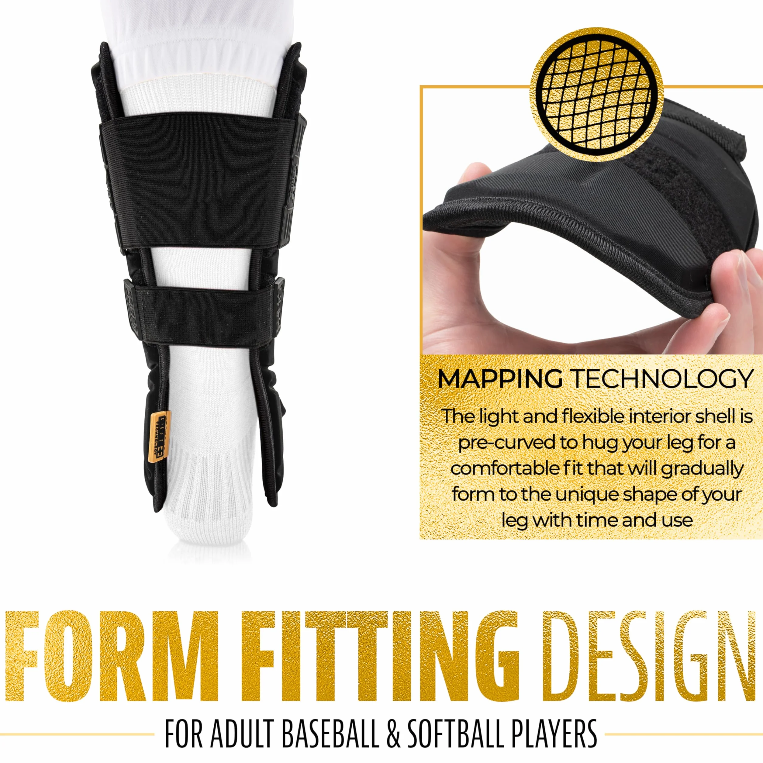 Franklin Sports PRT Series Adult Leg Guard - PRT Series - Protector de piernas para Adultos Unisex Adulto