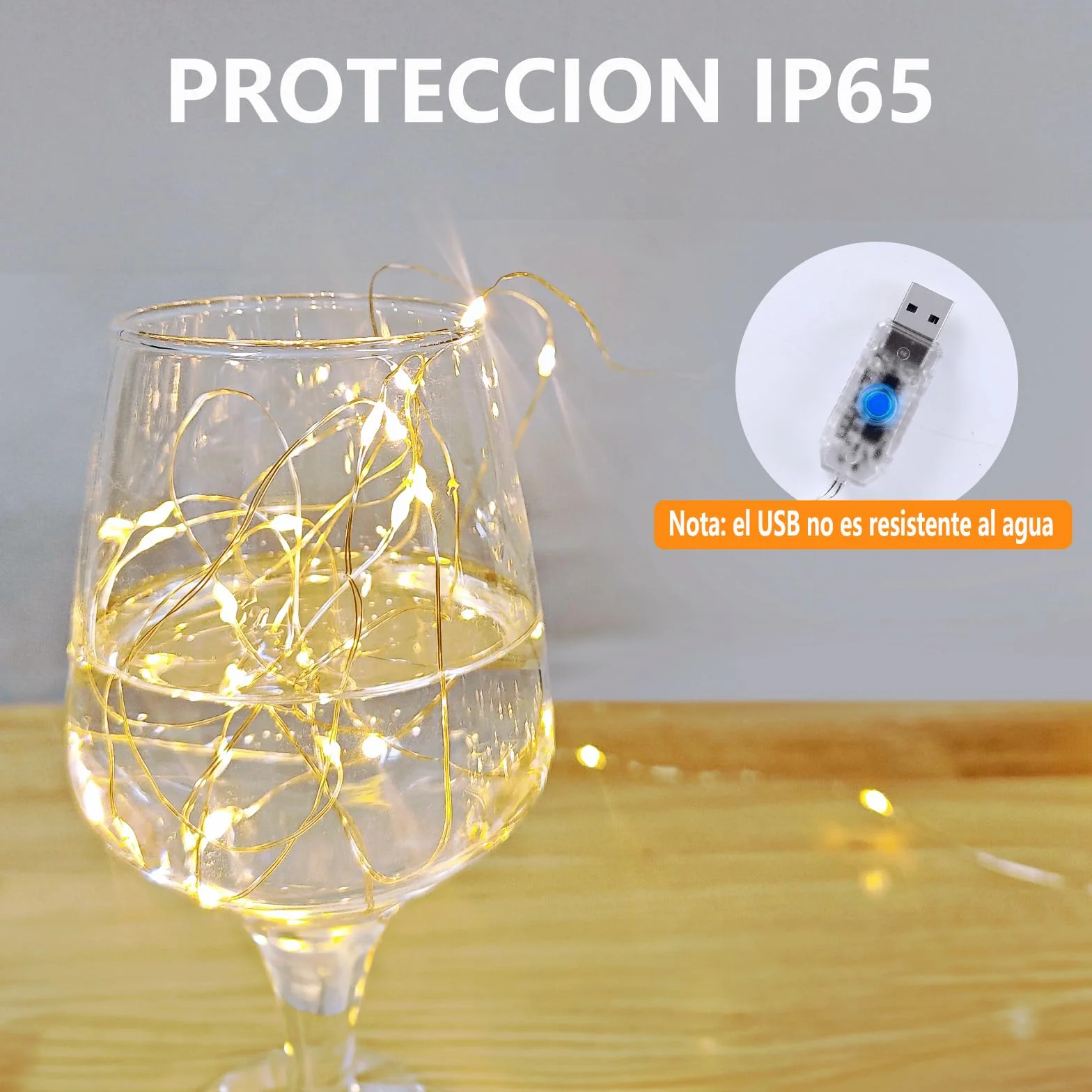 Guirnalda Luces 8 Modos Iluminación Impermeable Cadena Exterior Interior Memoria Decoración Navidad 5M