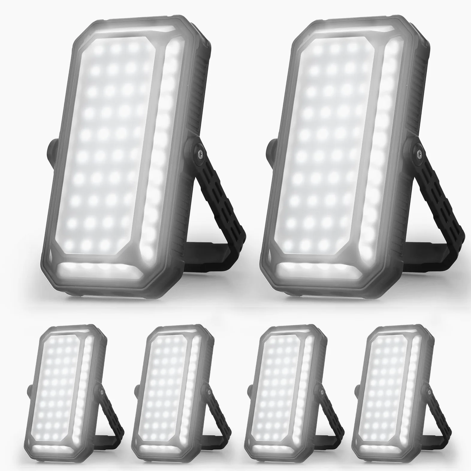 Linterna LED recargable para camping, 10000 mAh, luces de camping portátiles de hasta 120 horas, 12 modos de luz, regulable, pantalla digital LCD, impermeable, artículos esenciales de camping para