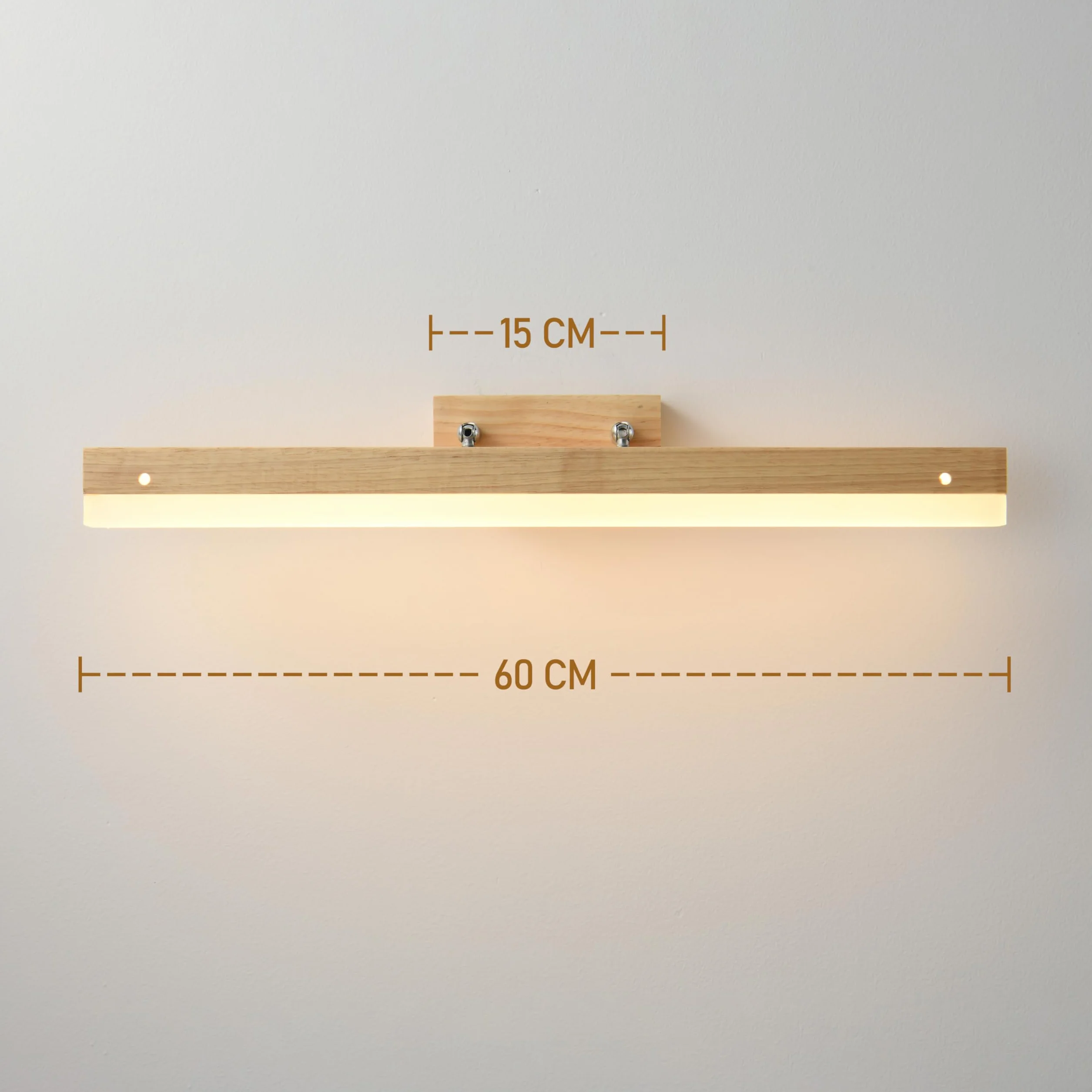 Aplique espejo baño LED 60cm 9W 720LM 3000K IP44 Rotación 180°