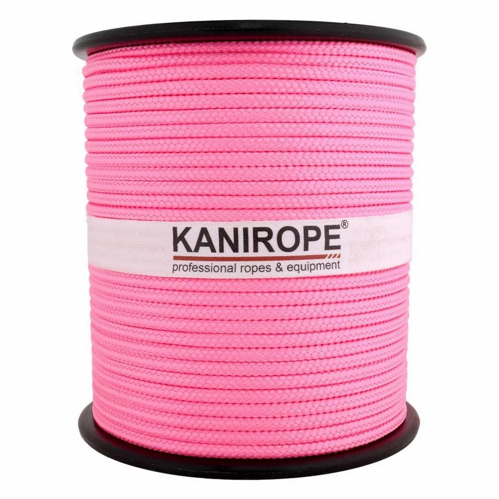 PP cuerda cuerda de polipropileno (SH 4 mm 100 m Color Fluor rosa (3250) trenzado
