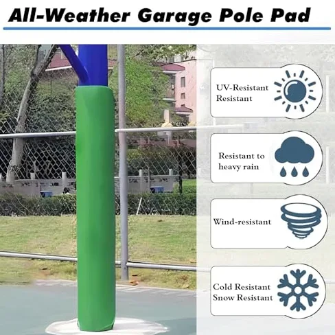 Revestimiento acolchado impermeable para postes, protección duradera para postes de equipos deportivos, evita daños y lesiones