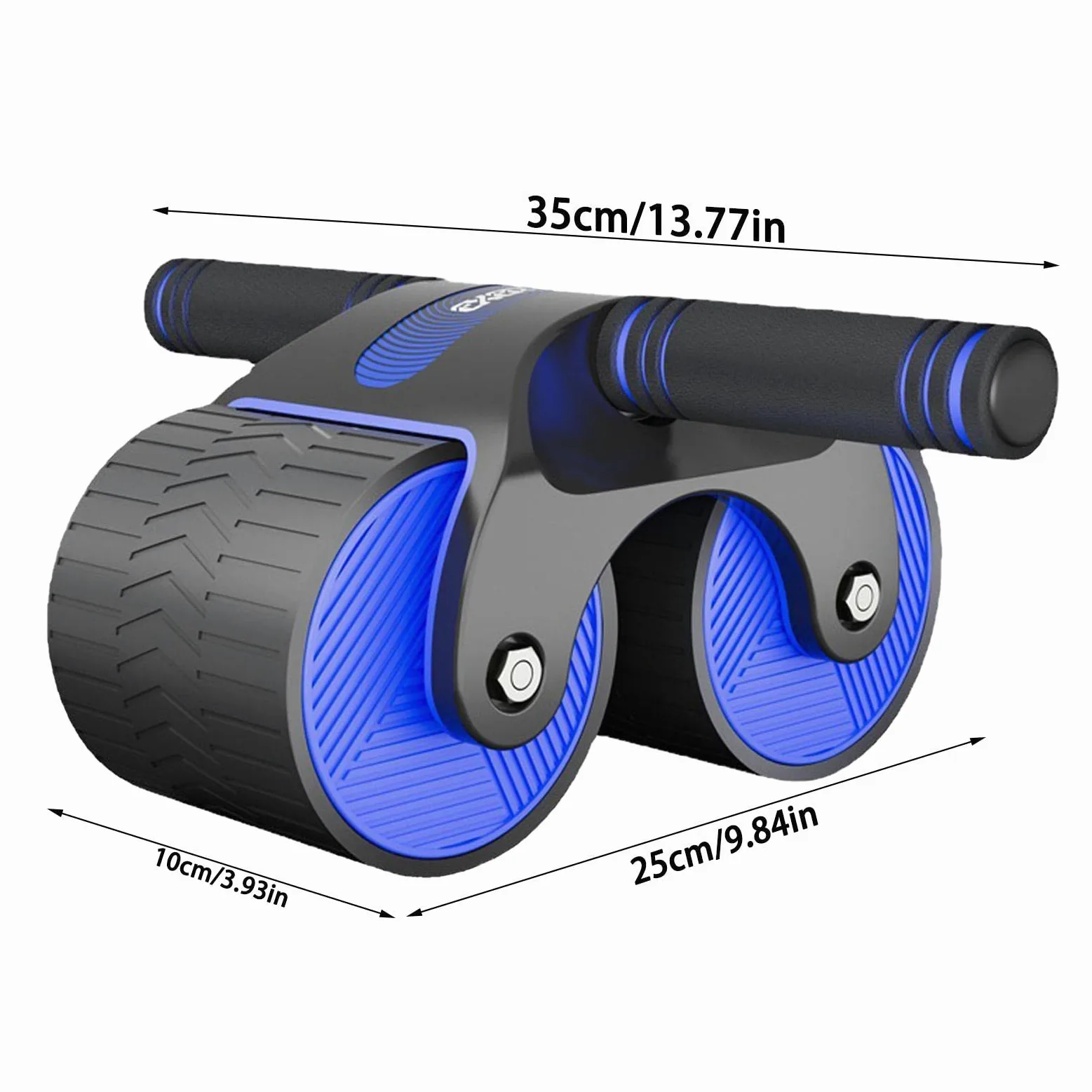 3 Rueda de Abdominales,AB Roller para Entrenamiento de Abdominales con Ruedas Dobles estables y Rebote automático | Rodillo AB de Doble Rueda para Entrenamiento de Abdominales