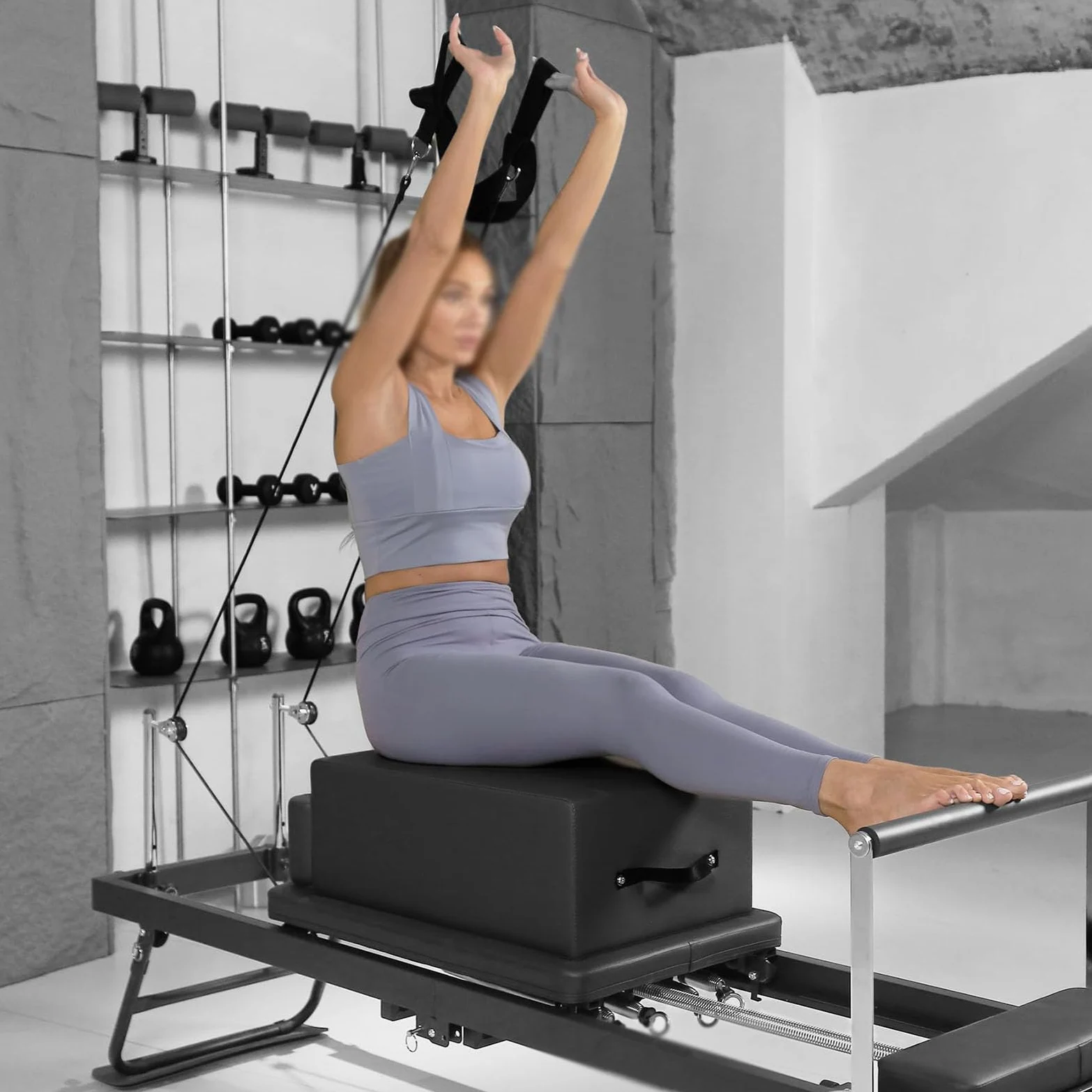 002,Pilates Sitting Box, Kit Esencial De Pilates, Pilates Reformer Sitting Box, Pilates Sitting Box para Pilates Reformer, Equipo De Pilates, Accesorio De Reformer