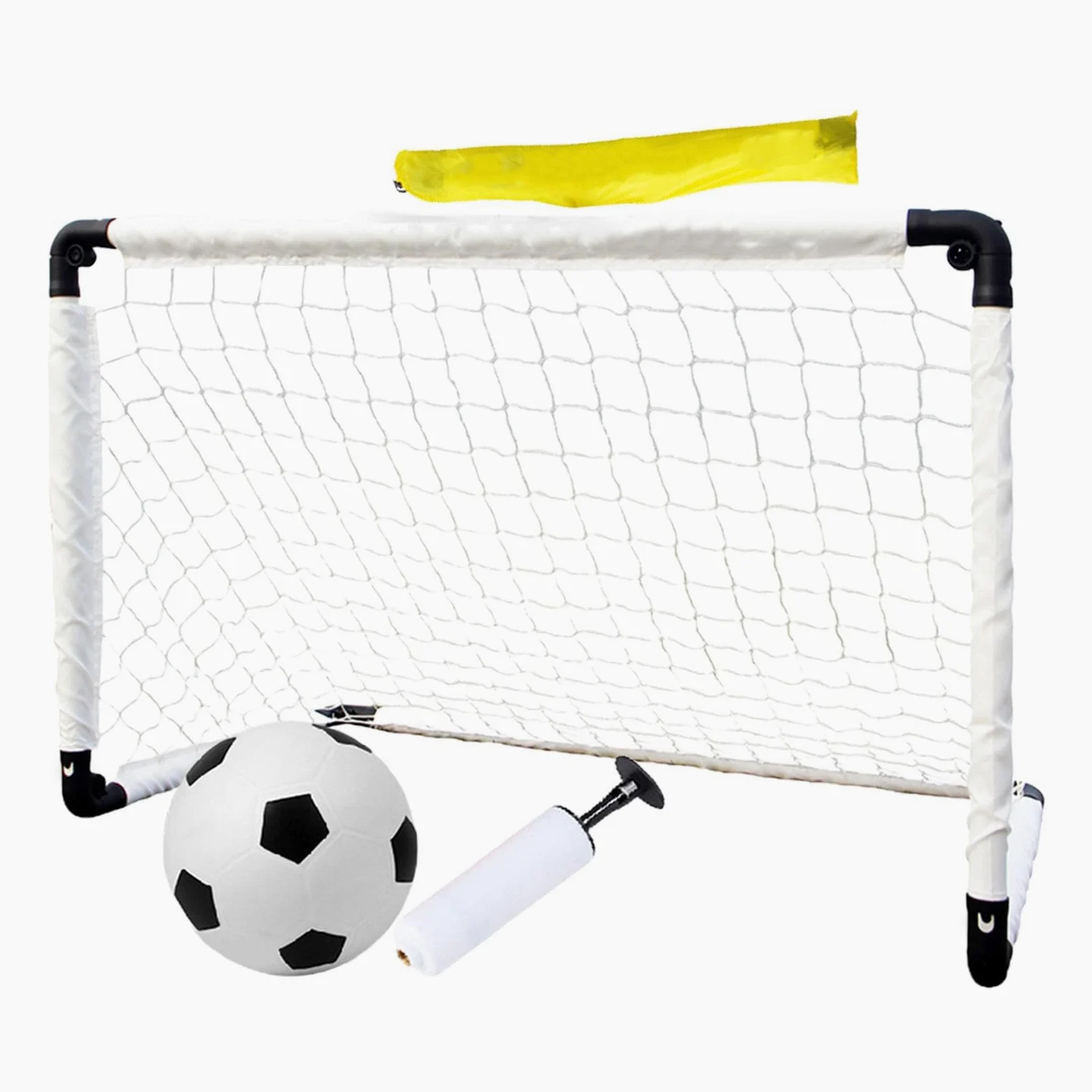 Portería de fútbol para niños, portería de fútbol juvenil con bomba de balón, bolsa de transporte, red de práctica, equipo de entrenamiento de fútbol plegable para patio, jardín, parque