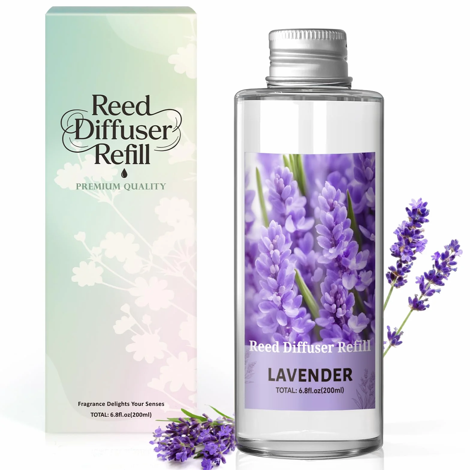 SCENTORINI Difusor de Fragancia Lavanda 200ML Recambio Aceite Esencia Ambientador Hogar