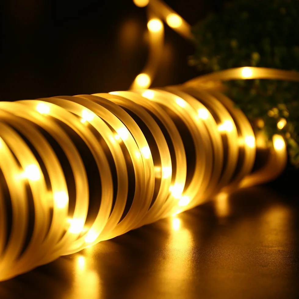 Solar Cadena de Luces 100 LEDs 10 Metros para Navidad Fiestas