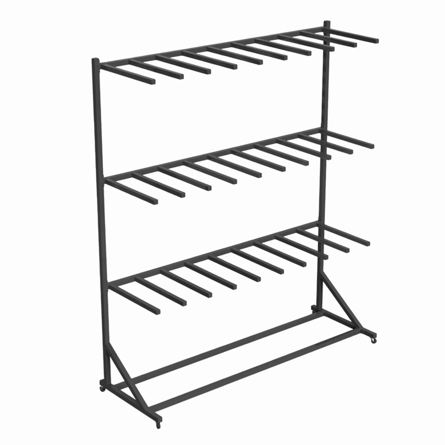 Soporte y Colgador para Chalecos Salvavidas y de flotabilidad, Organizador móvil con Ruedas para Accesorios de Piscina y Muelle (Estructura metálica de Secado)(3-Tier)