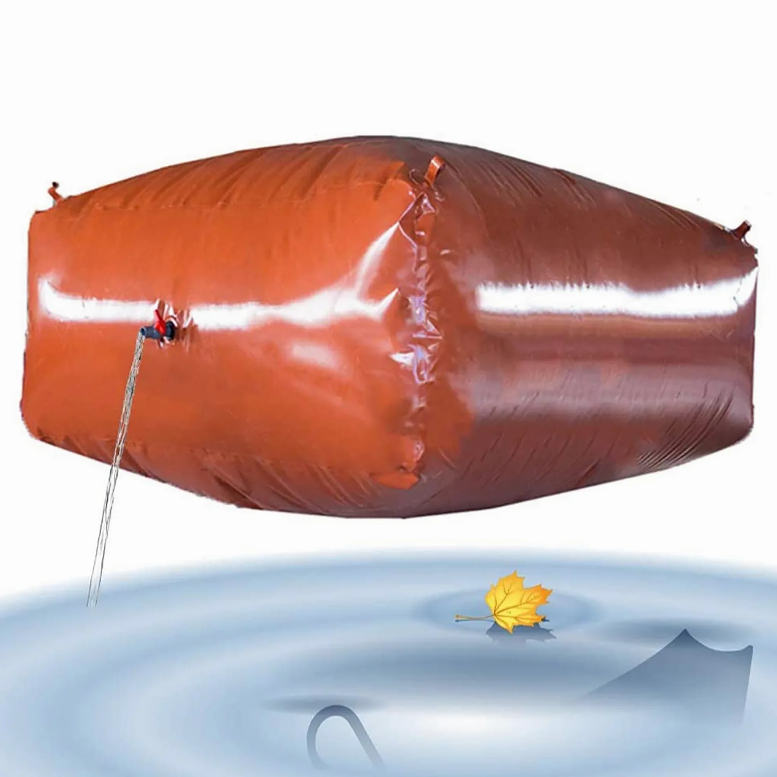 Tanque de Agua Blanda Plegable portátil, Tanque de Agua Flexible con Grifo, Cubo de Almacenamiento de Agua Resistente a la sequía para Exteriores, fácil de Transportar (Tamaño: 500L / 5x0.9x0.4m