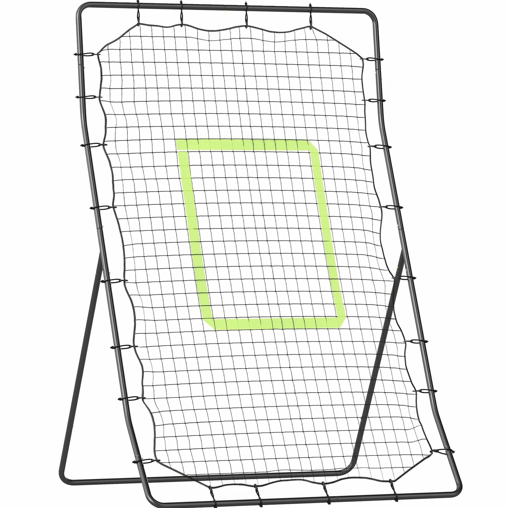 HOMCOM Red de Béisbol Red de Práctica de Béisbol y Softbol con Marco Metálico y Ganchos para Entrenamiento de Fútbol Tenis 123x90x174 cm Negro