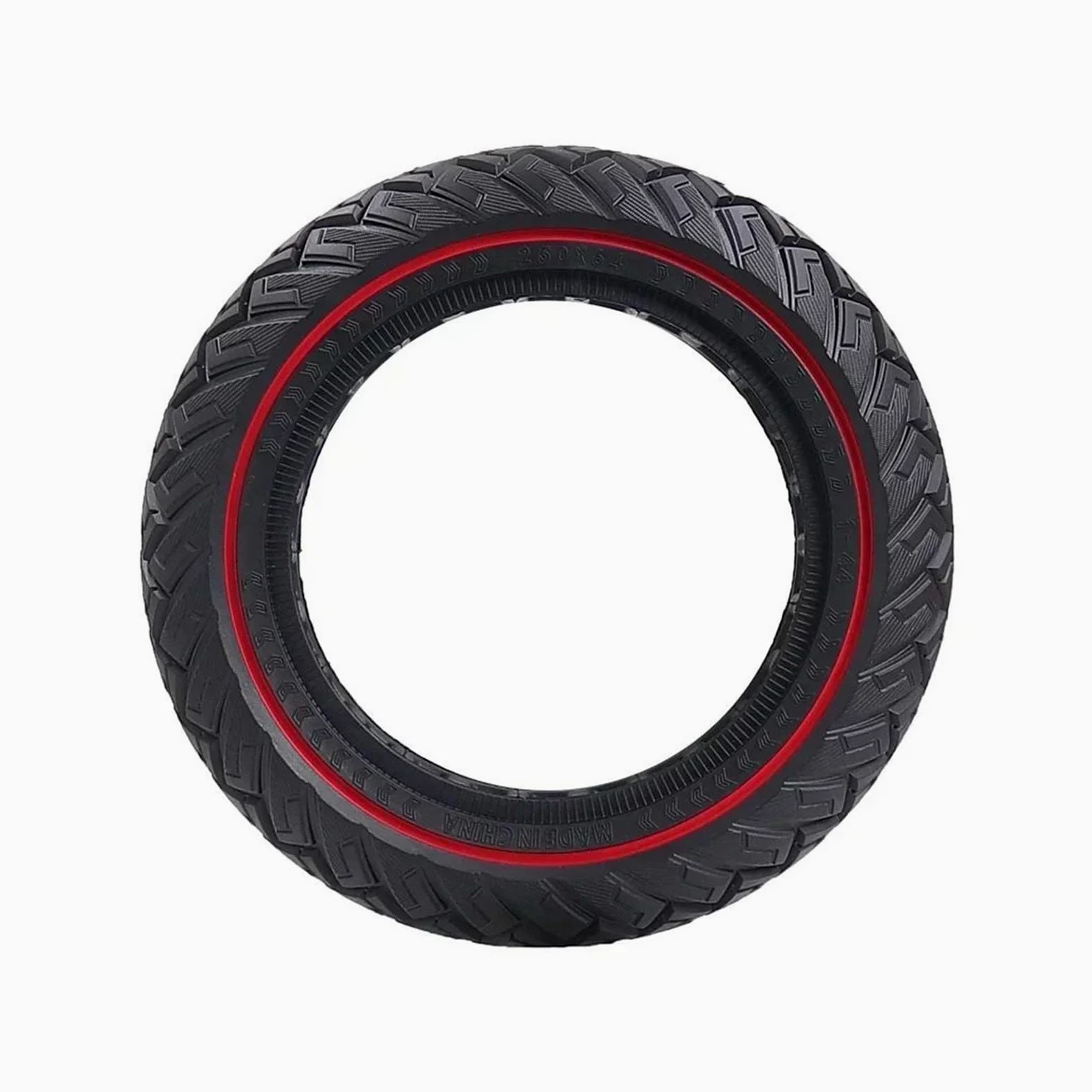 Neumático sólido for patinete eléctrico, compatible con Xiaomi, Mi4 Ultra, NAVEE, S65C, sin cámara, 10 pulgadas, 250 x 64, todoterreno rueda de scooter de goma maciza(Black)