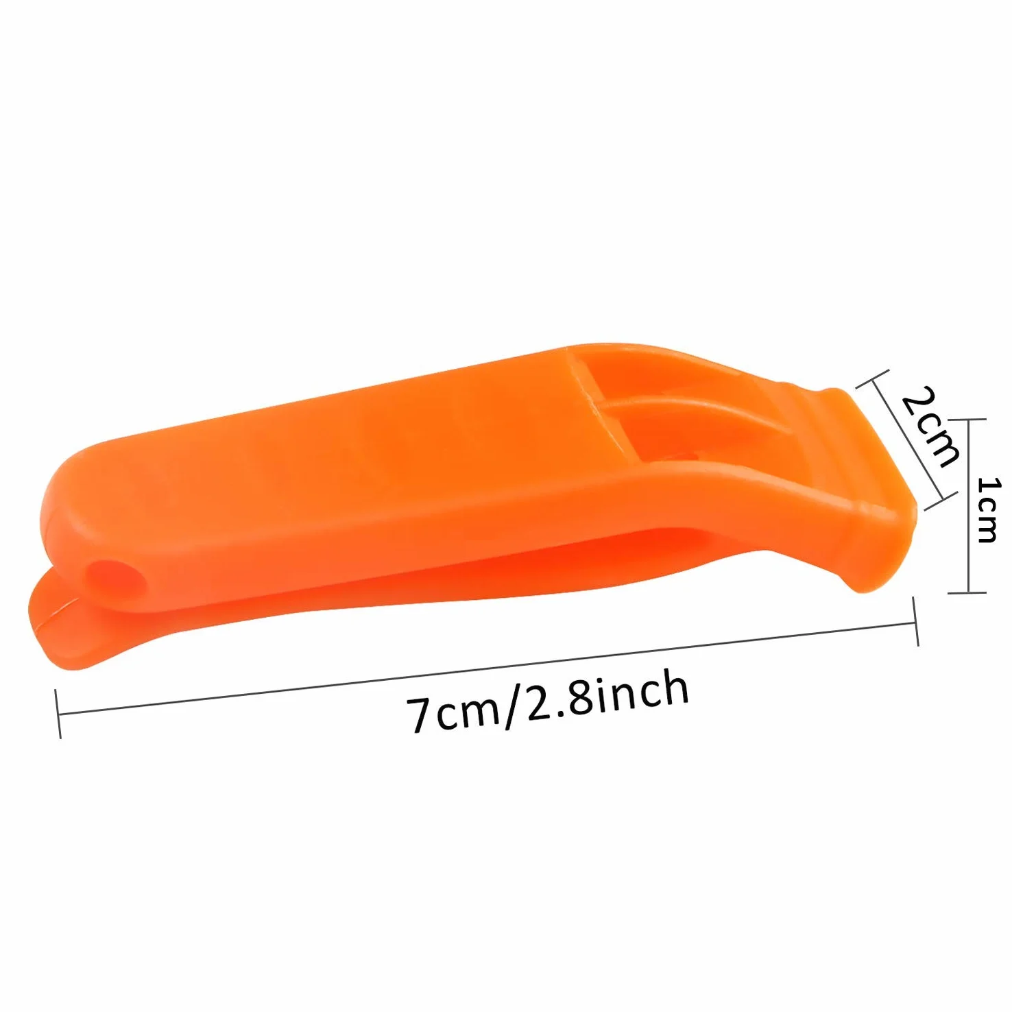 AUGSUN Juego de 40 silbatos de seguridad de emergencia de plástico con cordón, rojo y naranja