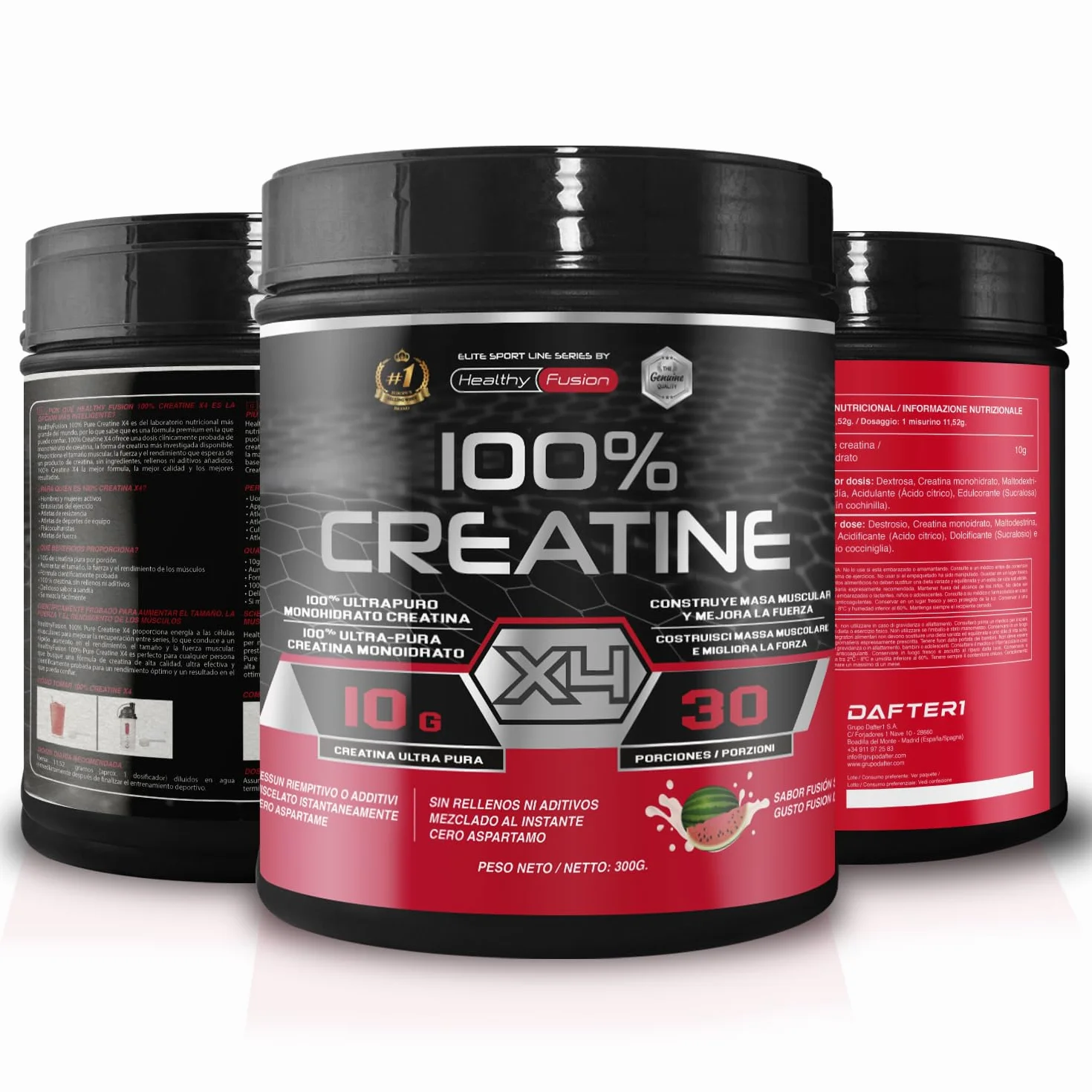 Healthy Fusion Creatina Monohidrato 300g Sabor Sandía