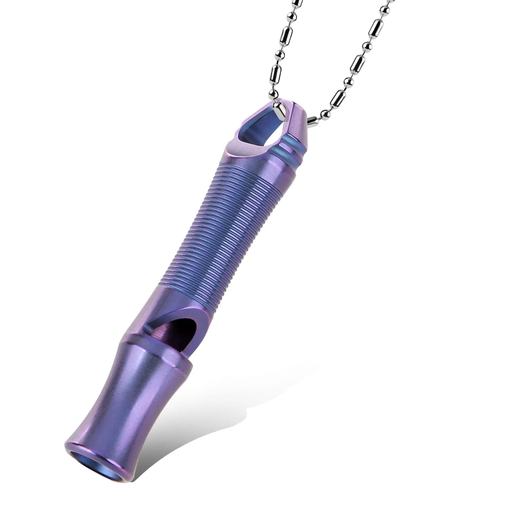 TACRAY Silbato de emergencia de titanio, collar silbato portátil con sonido fuerte de hasta 120 decibelios, para supervivencia de emergencia, ahorro de vidas, senderismo, campamento y entrenamiento de