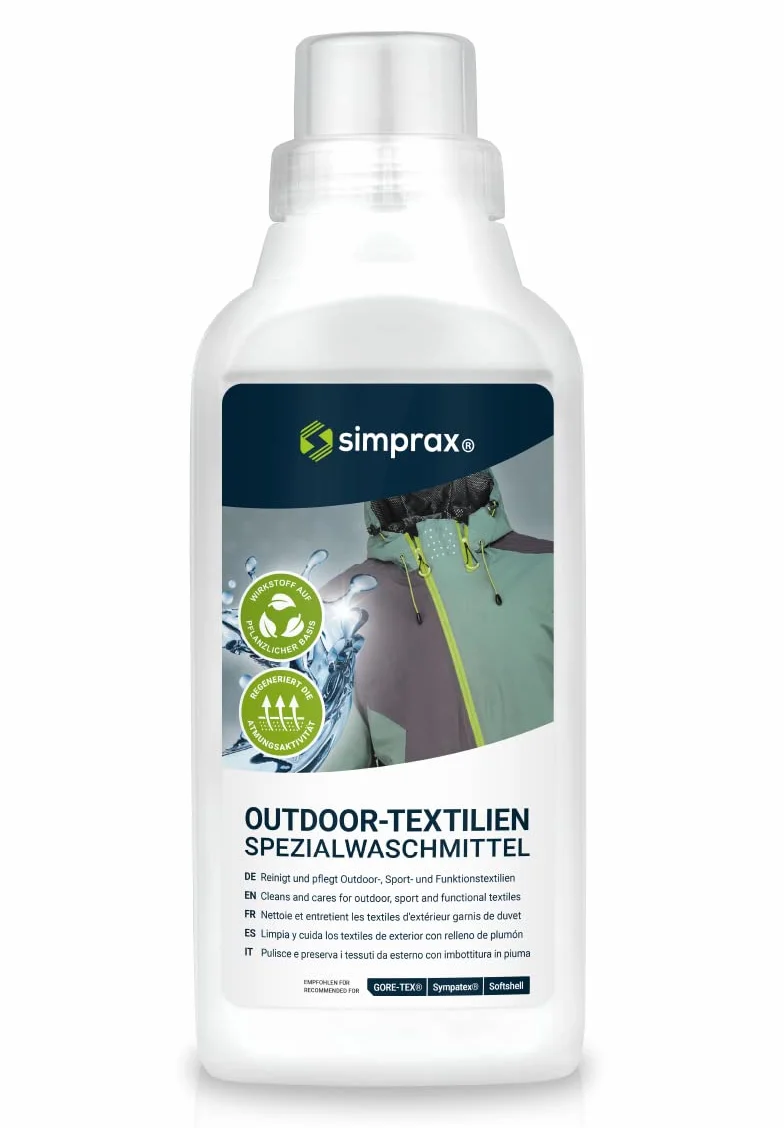 Detergente Liquido Ropa Técnica y Outdoor para Goretex Softshell Sympatex Lycra & Forro Polar - Renueva la Transpirabilidad Elimina Olores y Suciedad - Detergente Ecologico Lavadora 500 ml