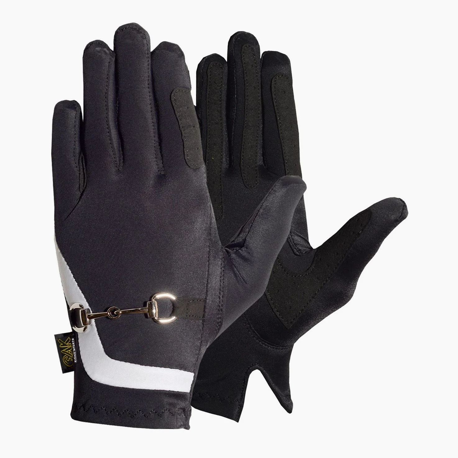 AK AKRS-6119 - Guantes de equitación para mujer con cadena de brocas