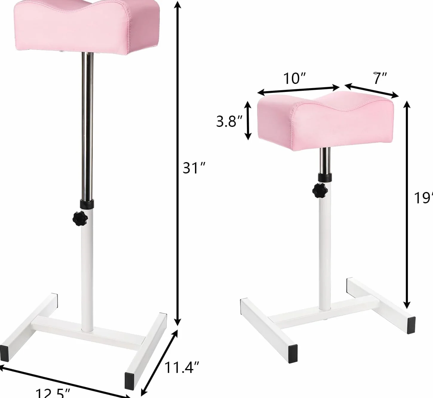 Sillón Pedicura Reposapiés Regulable Altura para Silla Pedicura Rosa