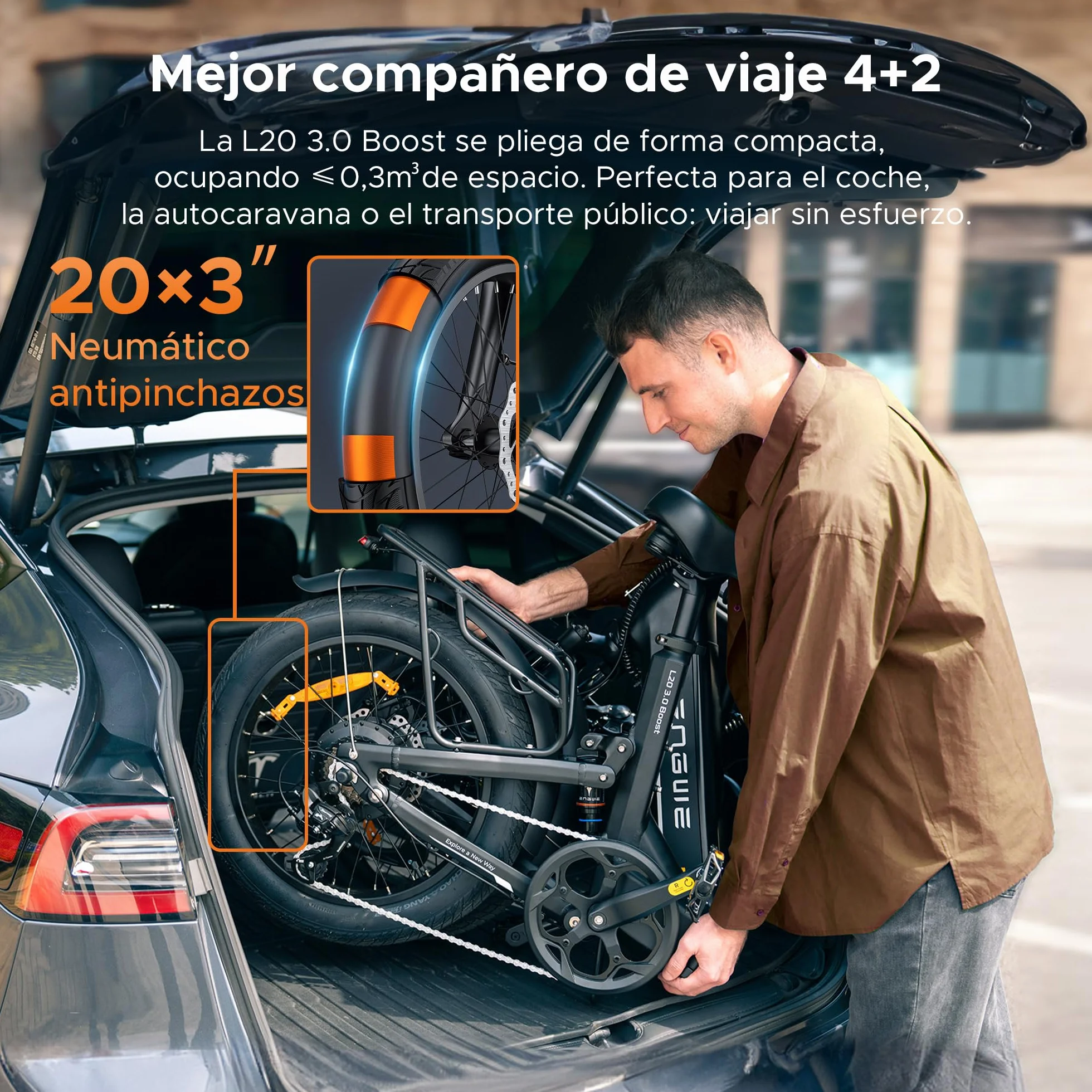ENGWE Bicicleta Electrica con App, Batería ebike 48V 13.5Ah hasta 135km, Sensor de par y Frenos Hidráulicos, Neumáticos 20 * 3.0, 2 Horas de Carga