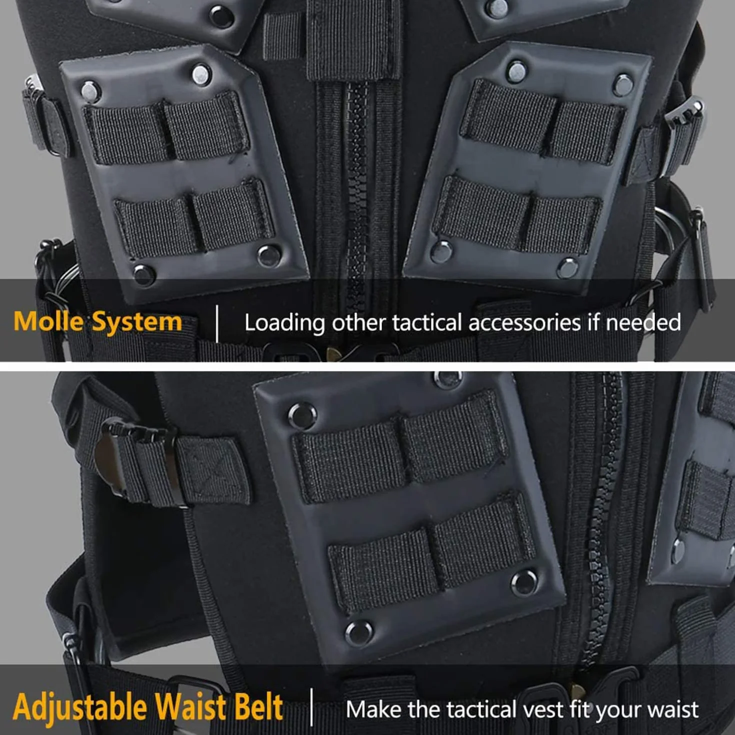 Chaleco táctico Airsoft Chalecos Molle Protector de pecho Ajustable Paintball Cosplay Traje de película CS Game Combat Militar Entrenamiento al aire libre Ajuste S-XL Tamaño Adulto Hombres Mujeres