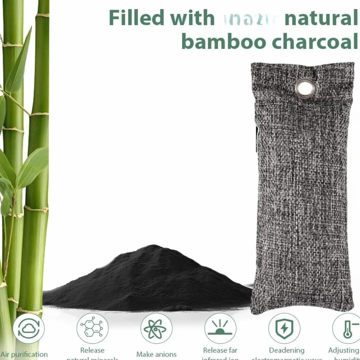 Bolsas de carbón Activado, 4 Piezas, purificadoras de Aire de carbón de bambú, ambientador Natural para Zapatos, hogar, Coche