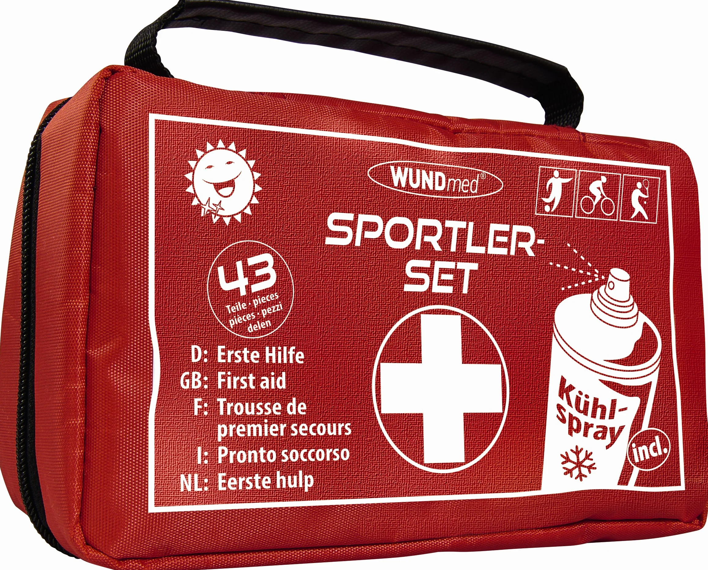 Kit de primeros auxilios para deportes con espray de frío para lesiones deportivas