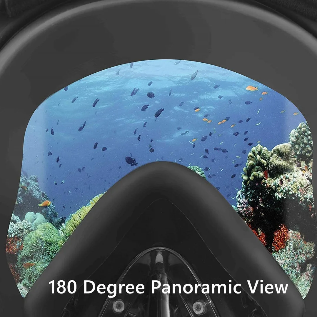 Máscara de Buceo Integral con Soporte de cámara extraíble, máscara de Buceo panorámica de 180 Grados, antiniebla, antifugas para Adultos y niños