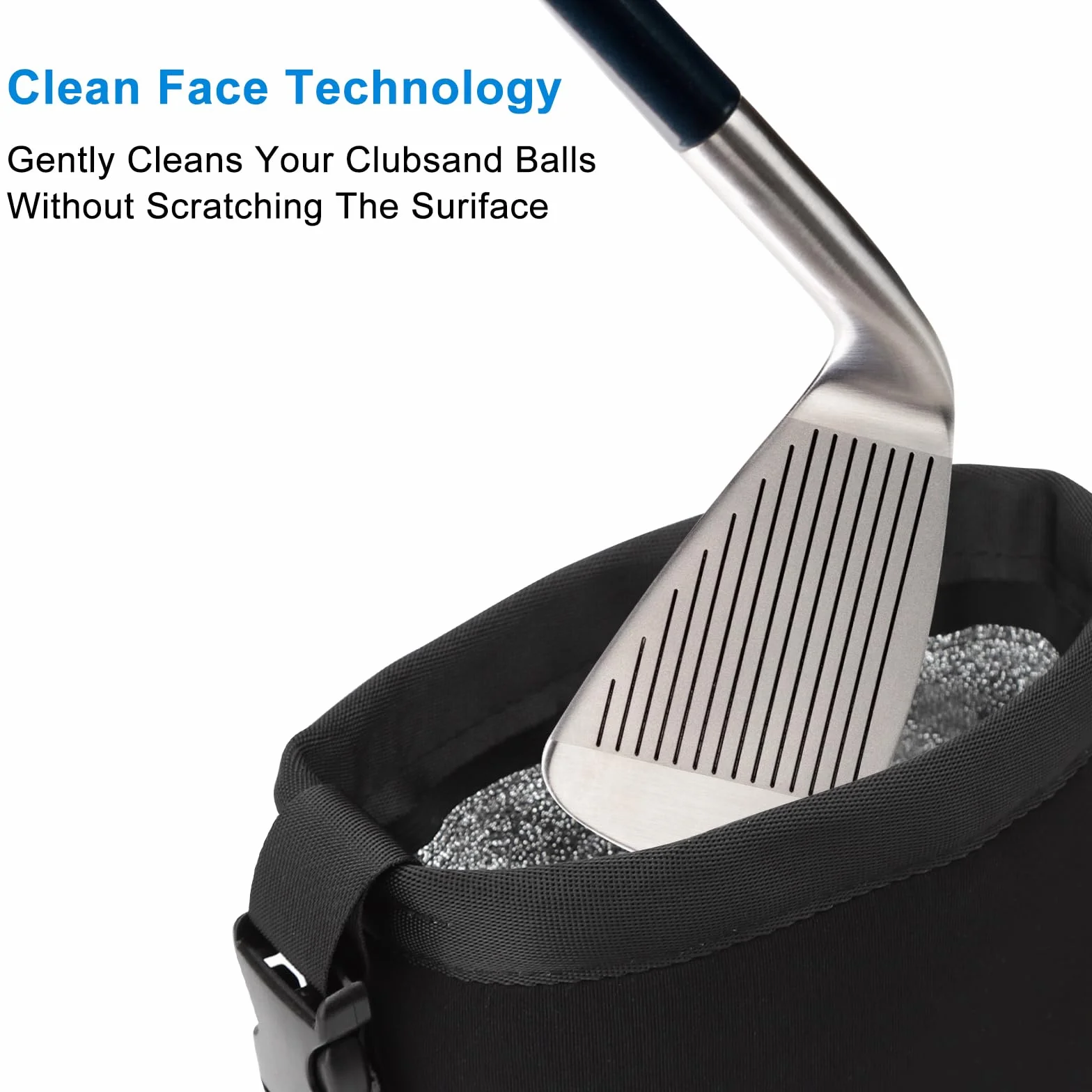 Bolsa de Limpieza para Palos de Golf y Pelotas de Golf Clip Desmontable Lavable a máquina Limpia