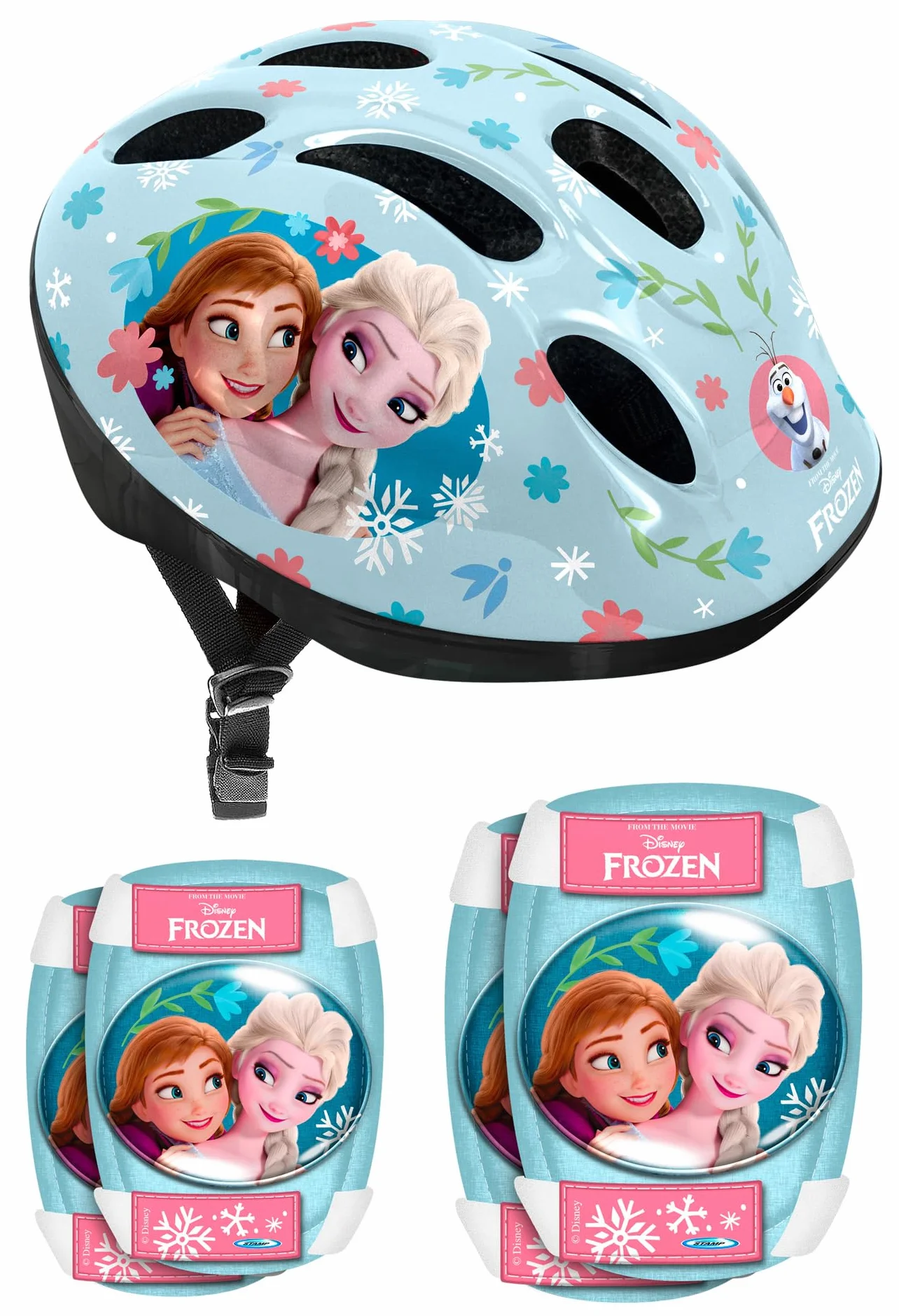 Set Helmet + Elbow & Knee Pads Frozen 2