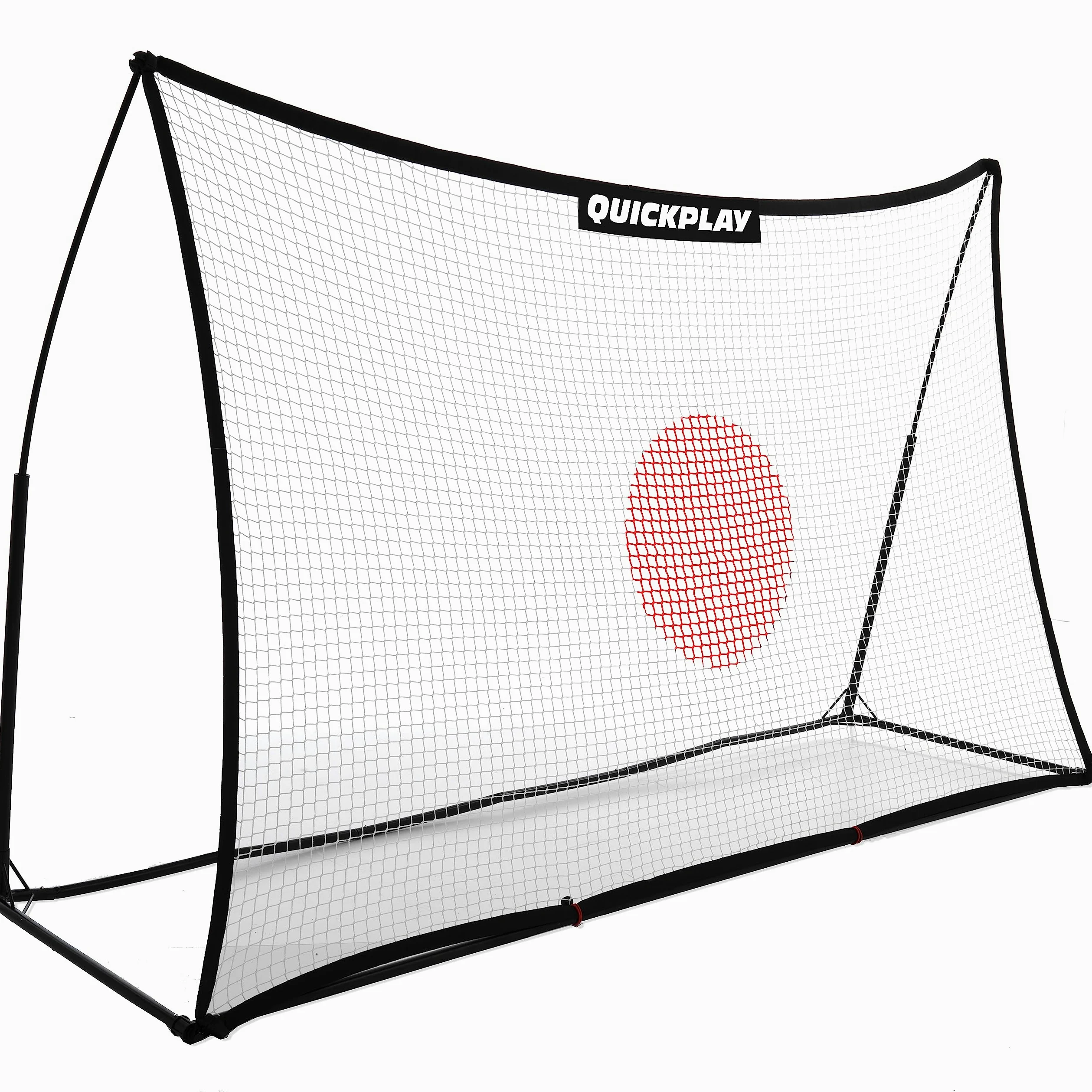 QUICKPLAY - Foco de rebote de fútbol (2,4 x 1,5 m) | Entrenamiento de balón multideportivo – Aplicación de entrenamiento eCOACHE | Red rebozadora de balón para control y precisión (3 tamaños)